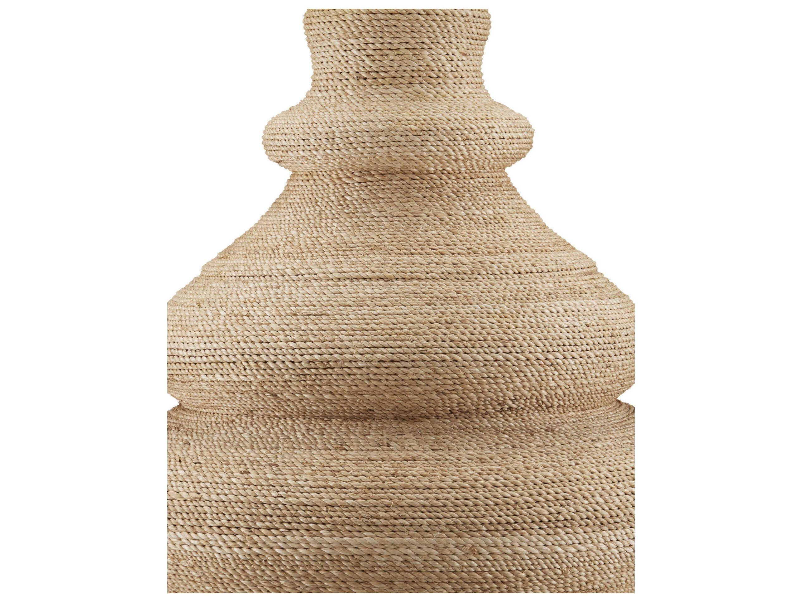 Currey & Company Jaru Natural Linen Brown Buffet Lamp