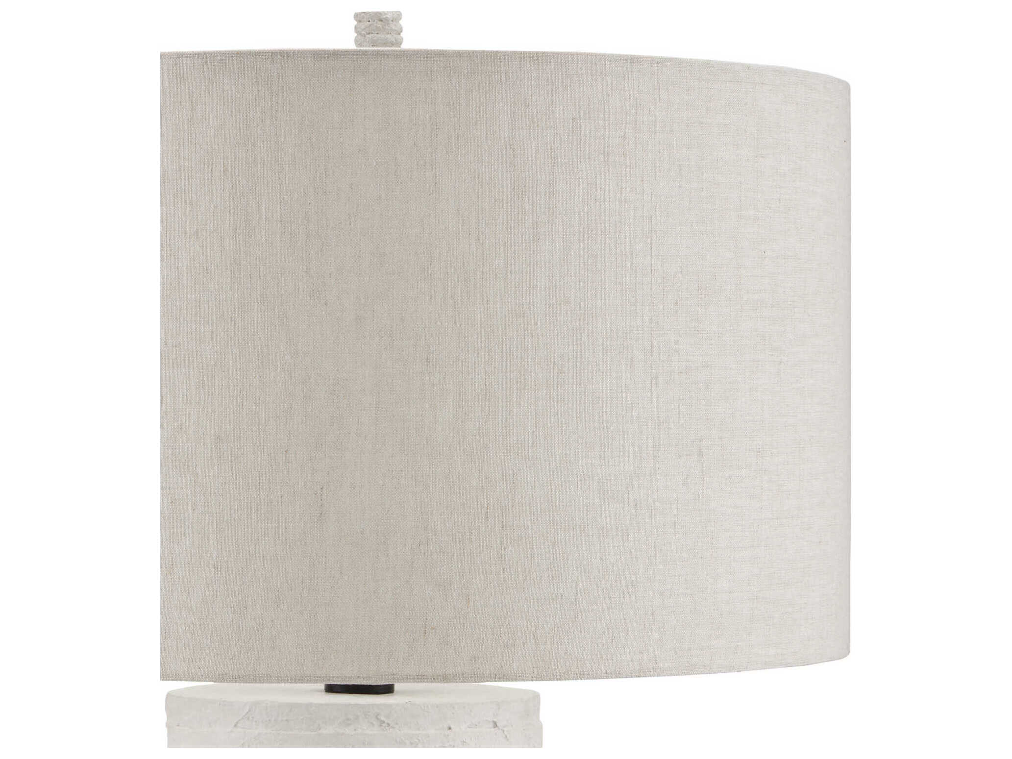 Currey & Company Innkeeper 1-Light White Light Natural Linen Table Lamp