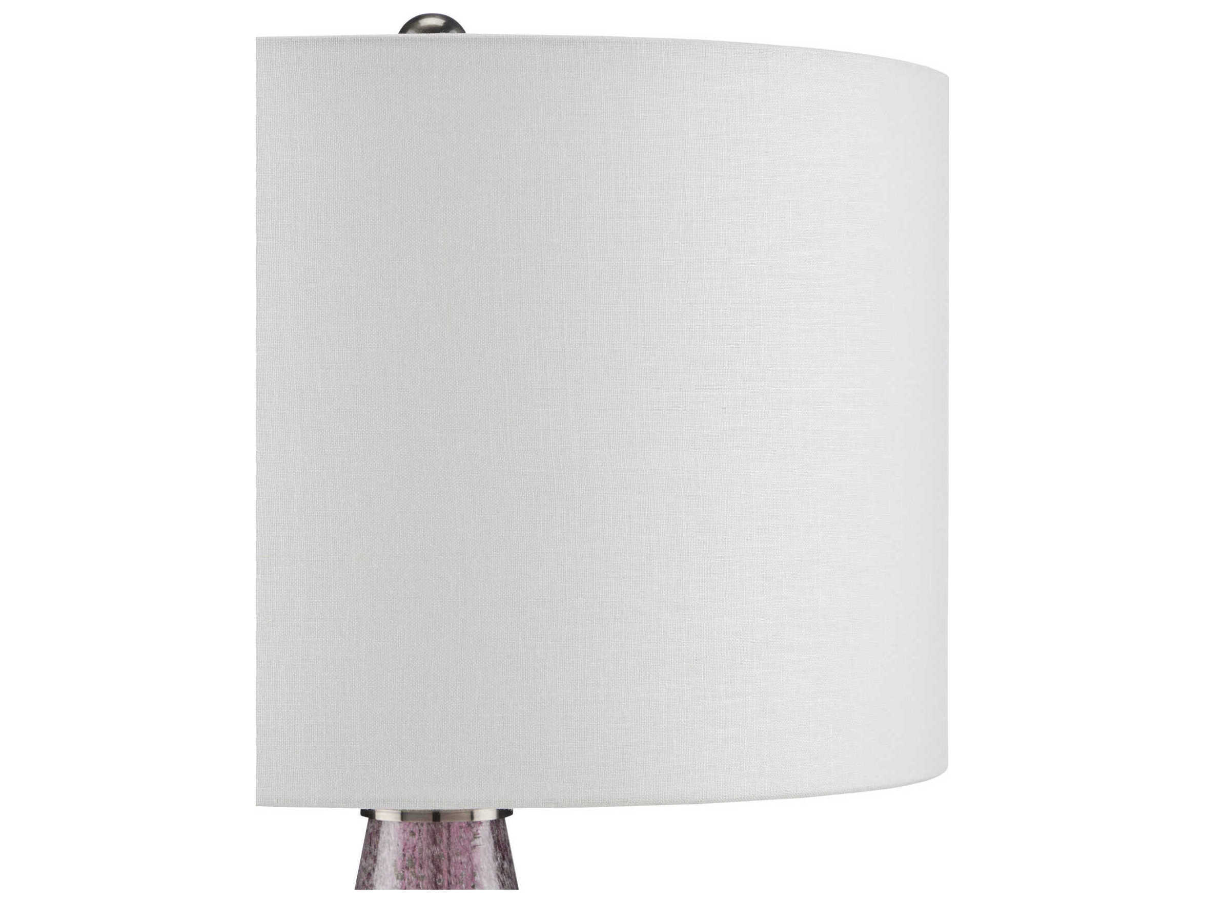 Currey & Company Optimist 1-Light Purple clear antique Nickel Table Lamp