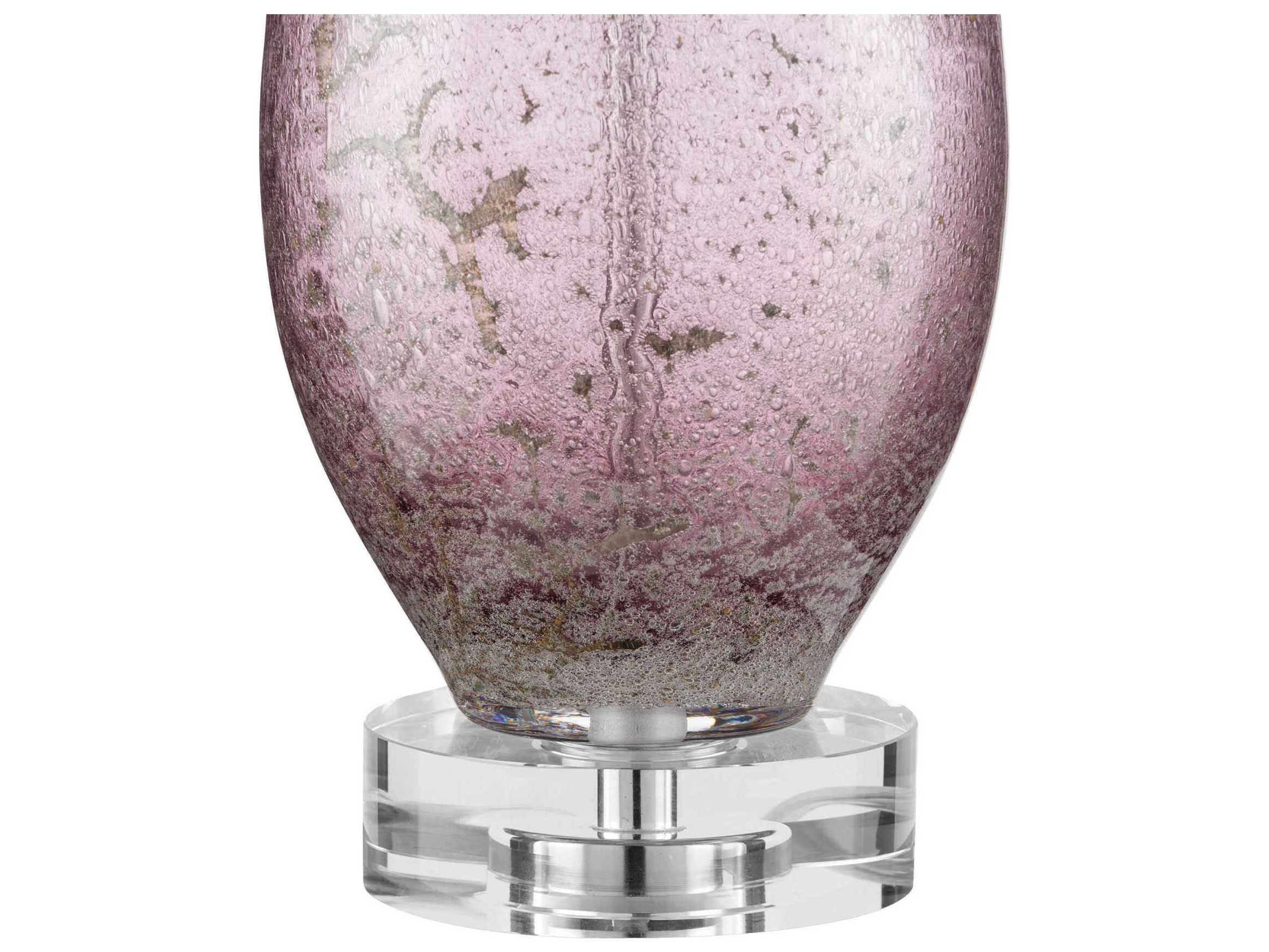 Currey & Company Optimist 1-Light Purple clear antique Nickel Table Lamp