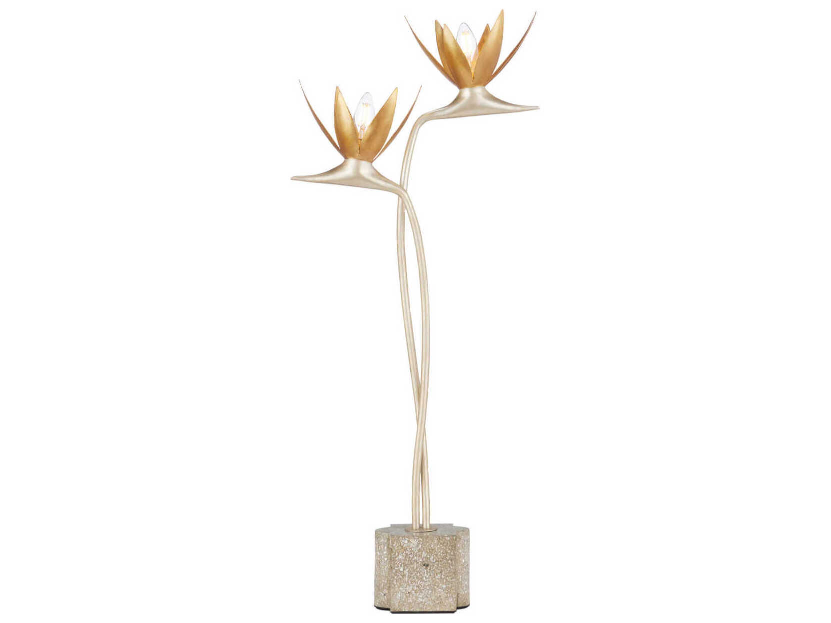 Currey & Company Paradiso 2-Light Gold Table Lamp