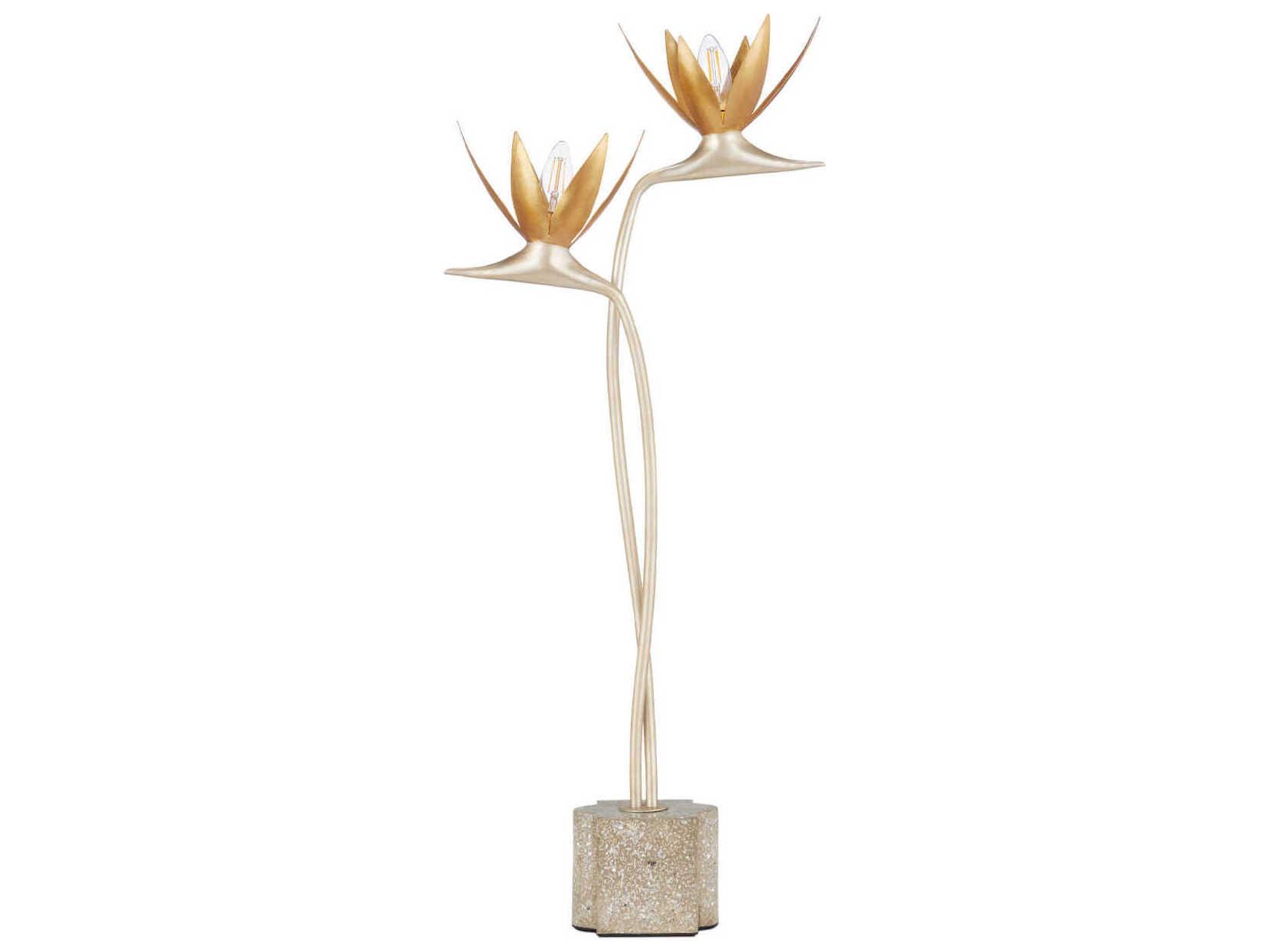 Currey & Company Paradiso 2-Light Gold Table Lamp