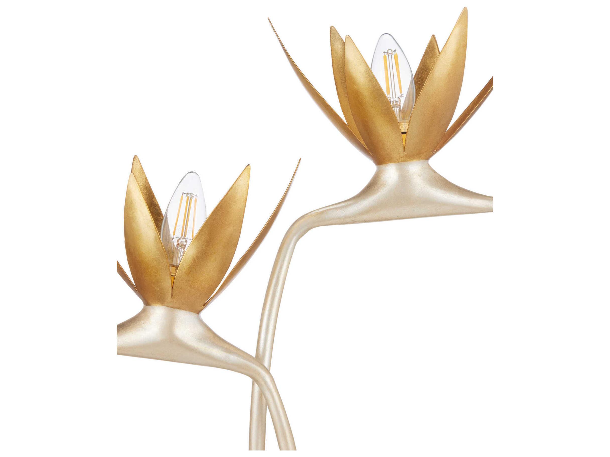 Currey & Company Paradiso 2-Light Gold Table Lamp