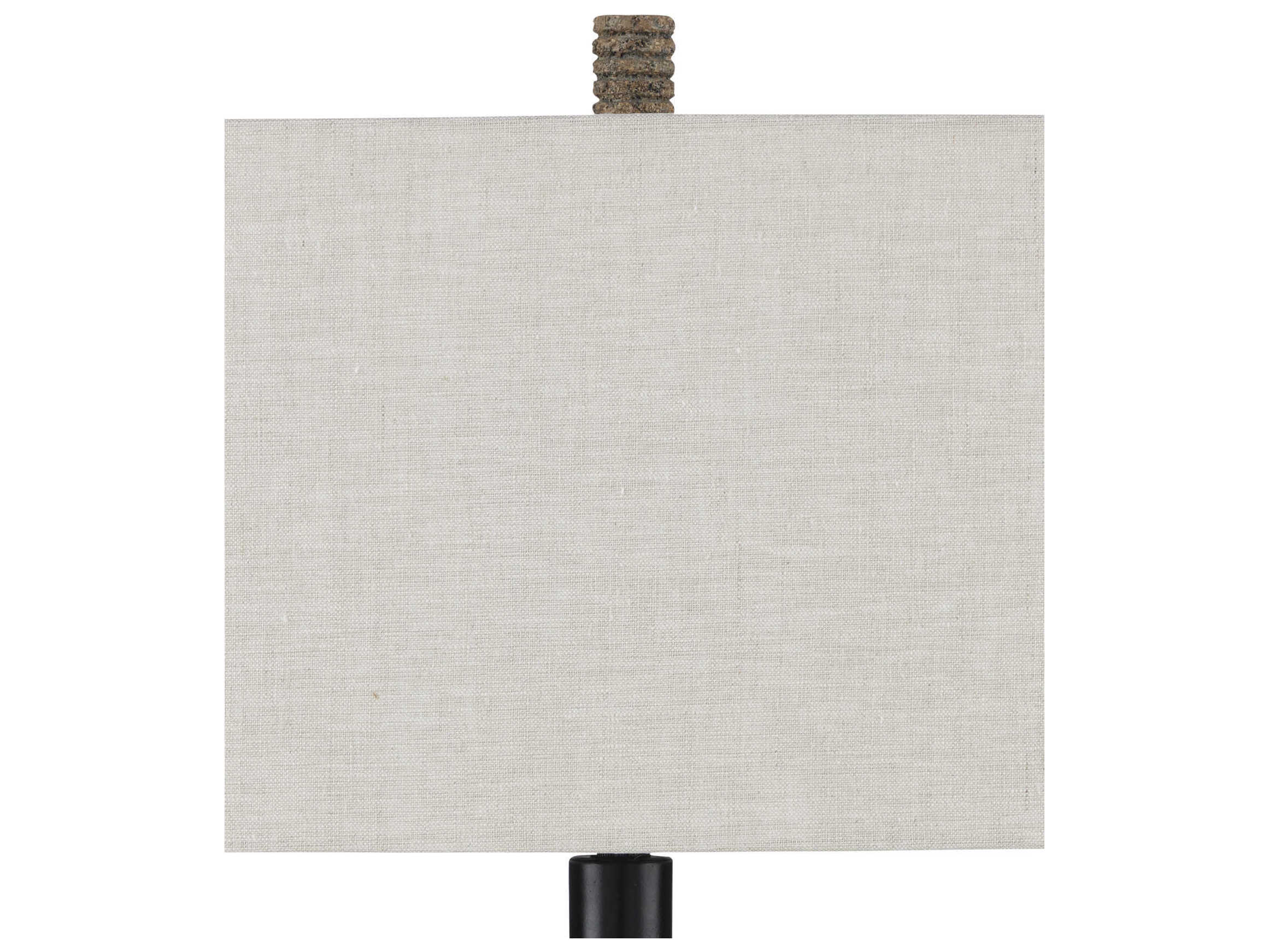 Currey & Company Innkeeper 1-Light Rustic Vanilla Linen Gray Table Lamp