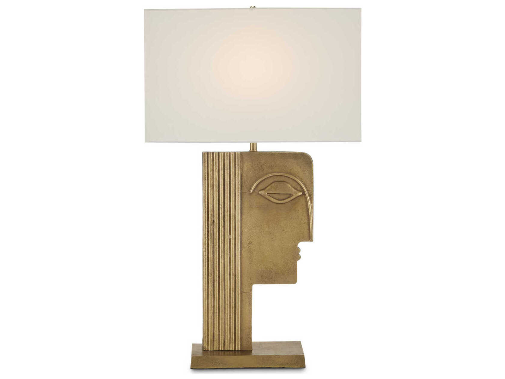 Currey & Company Thebes 1-Light Antique Brass Table Lamp