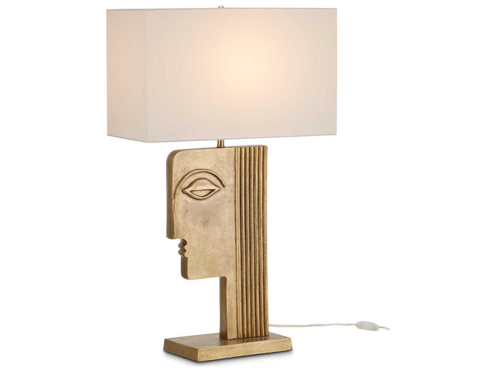 Currey & Company Thebes 1-Light Antique Brass Table Lamp