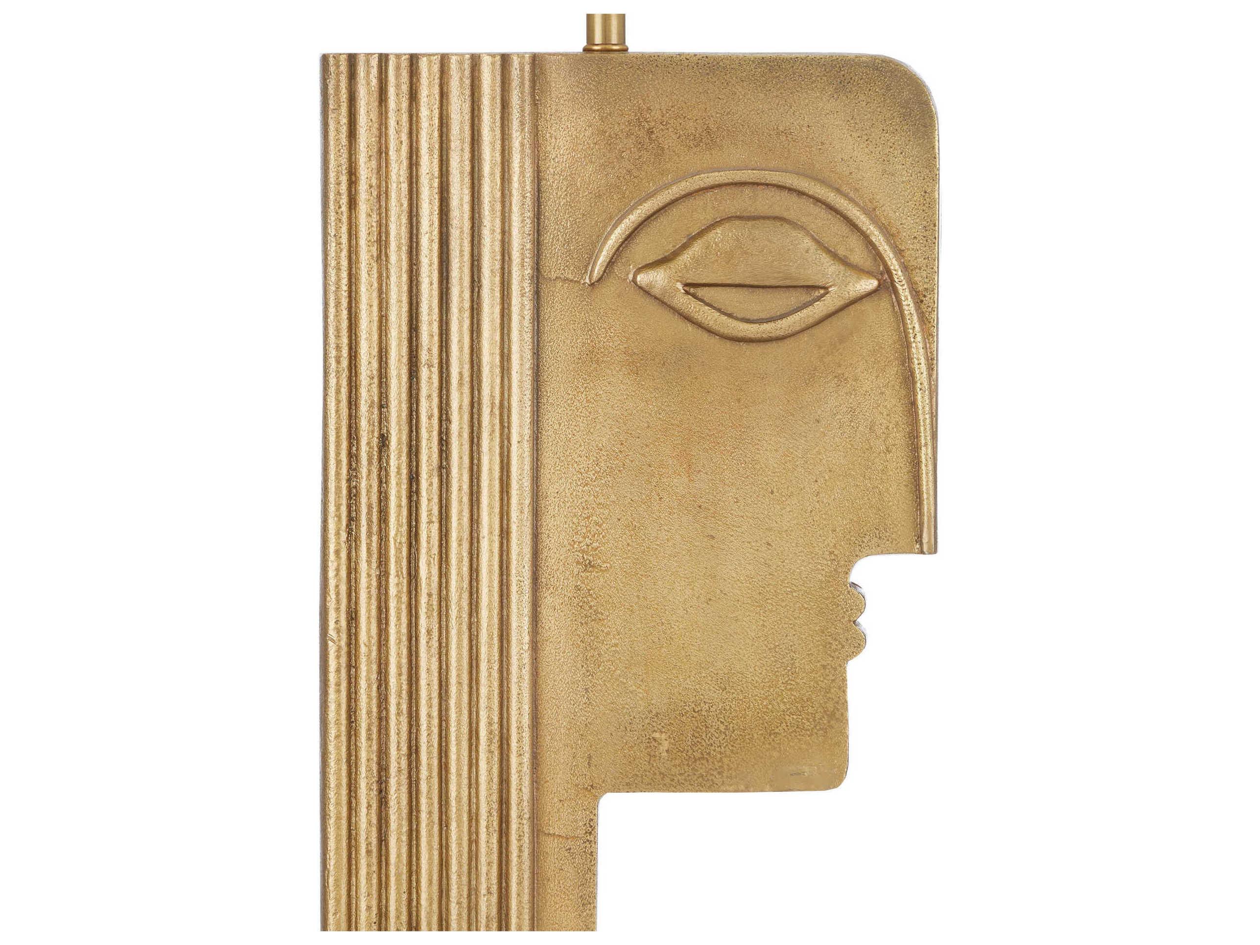 Currey & Company Thebes 1-Light Antique Brass Table Lamp