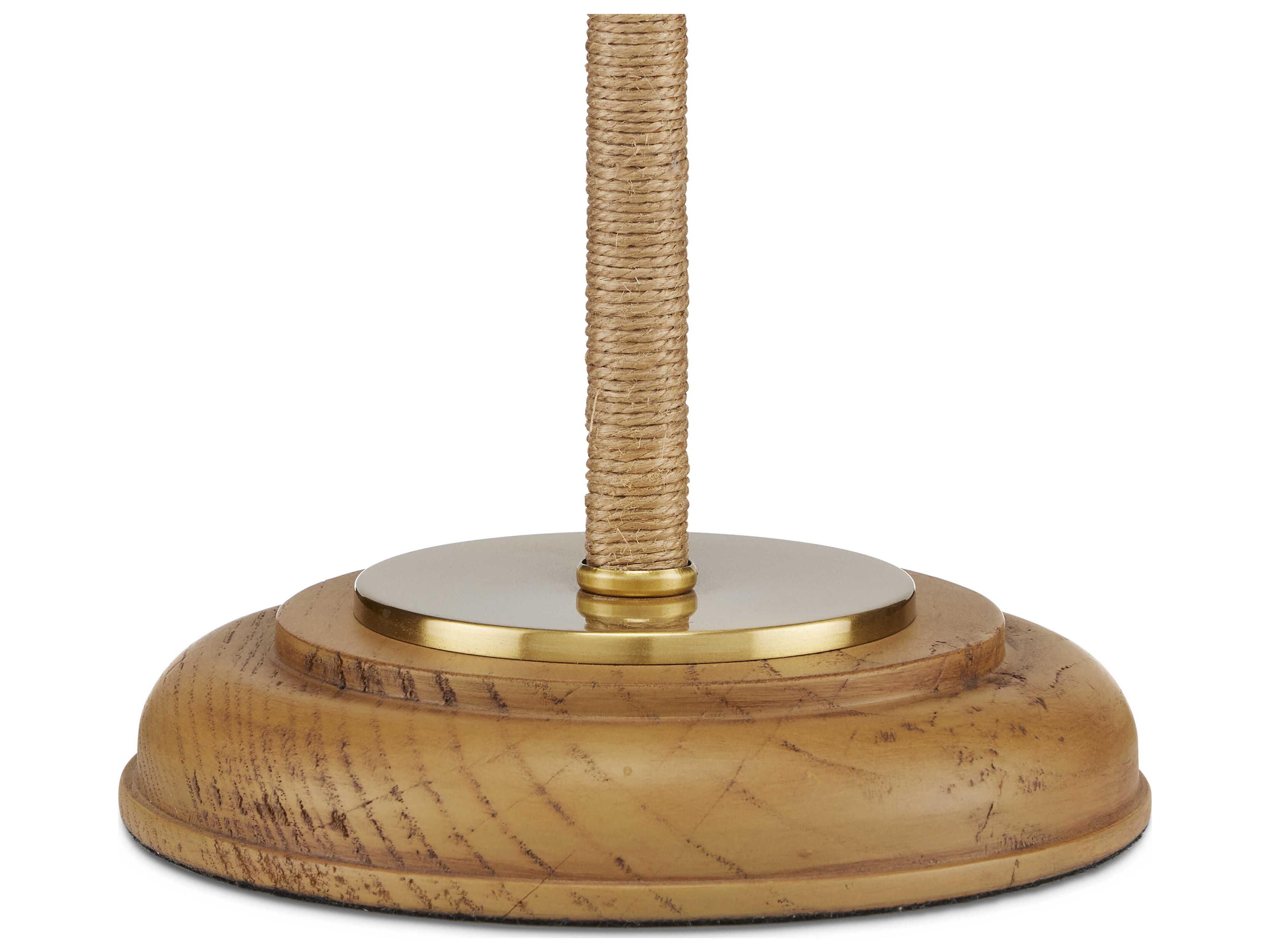 Currey & Company Sirocco Natural Antique Brass Brown Table Lamp