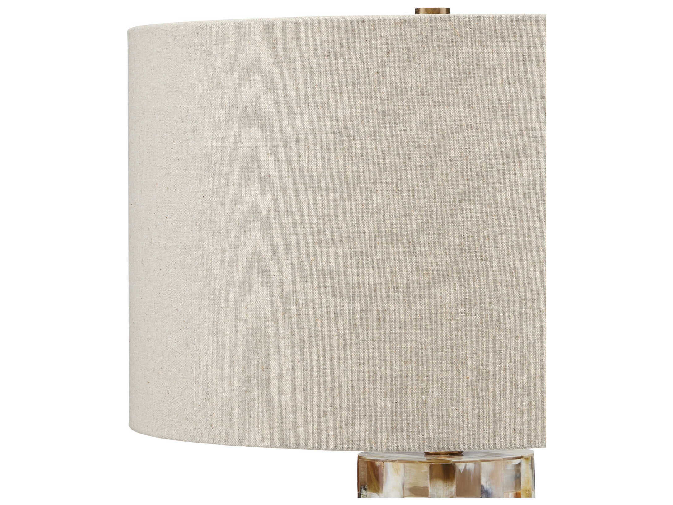 Currey & Company Colevile Natural Beige Linen Brown Buffet Lamp