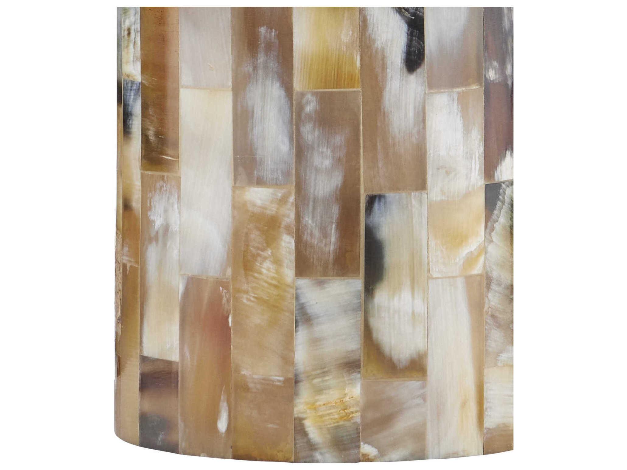 Currey & Company Colevile Natural Beige Linen Brown Buffet Lamp