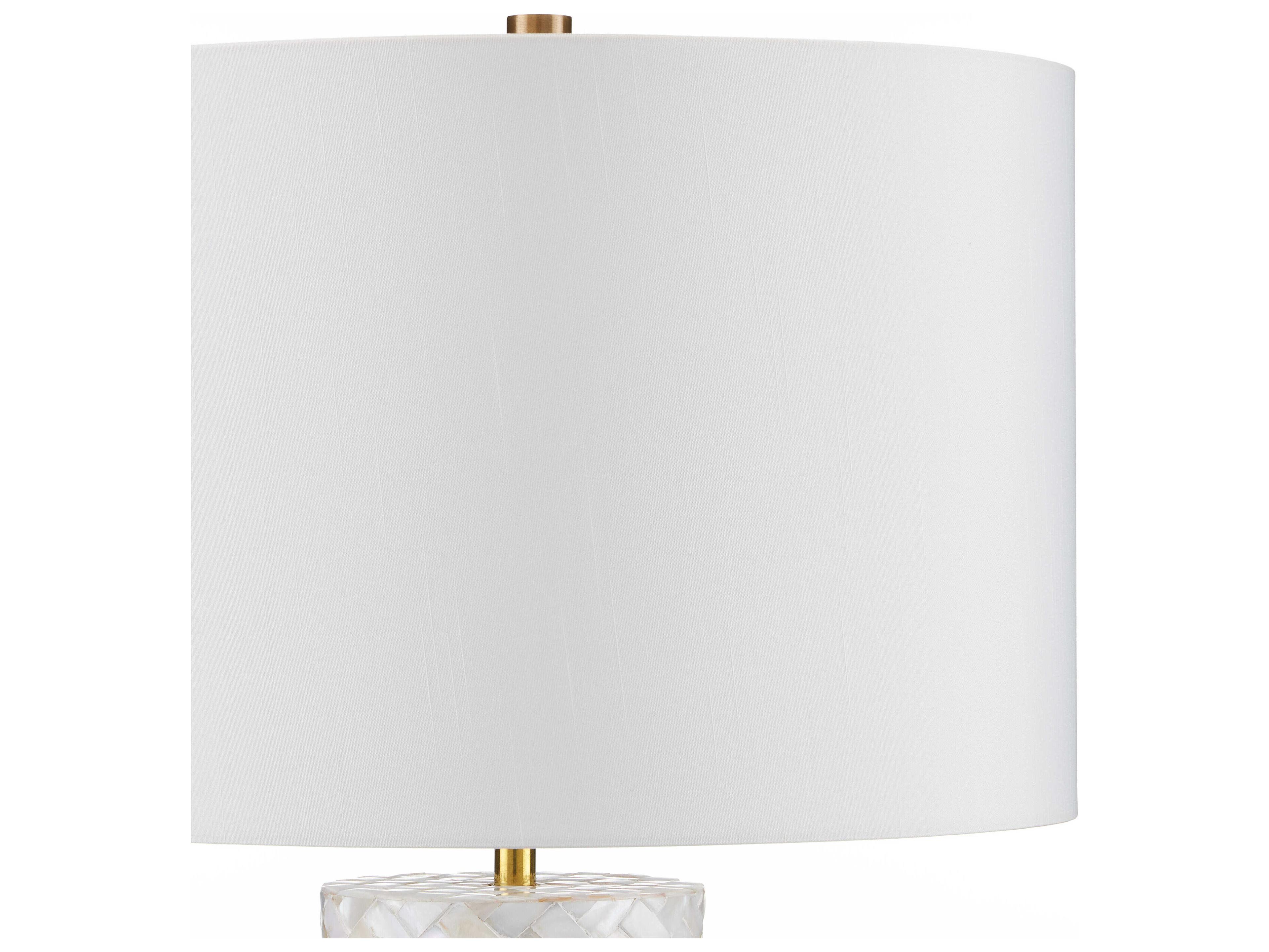 Currey & Company Meraki Mother-of-Pearl Silver Buffet Lamp