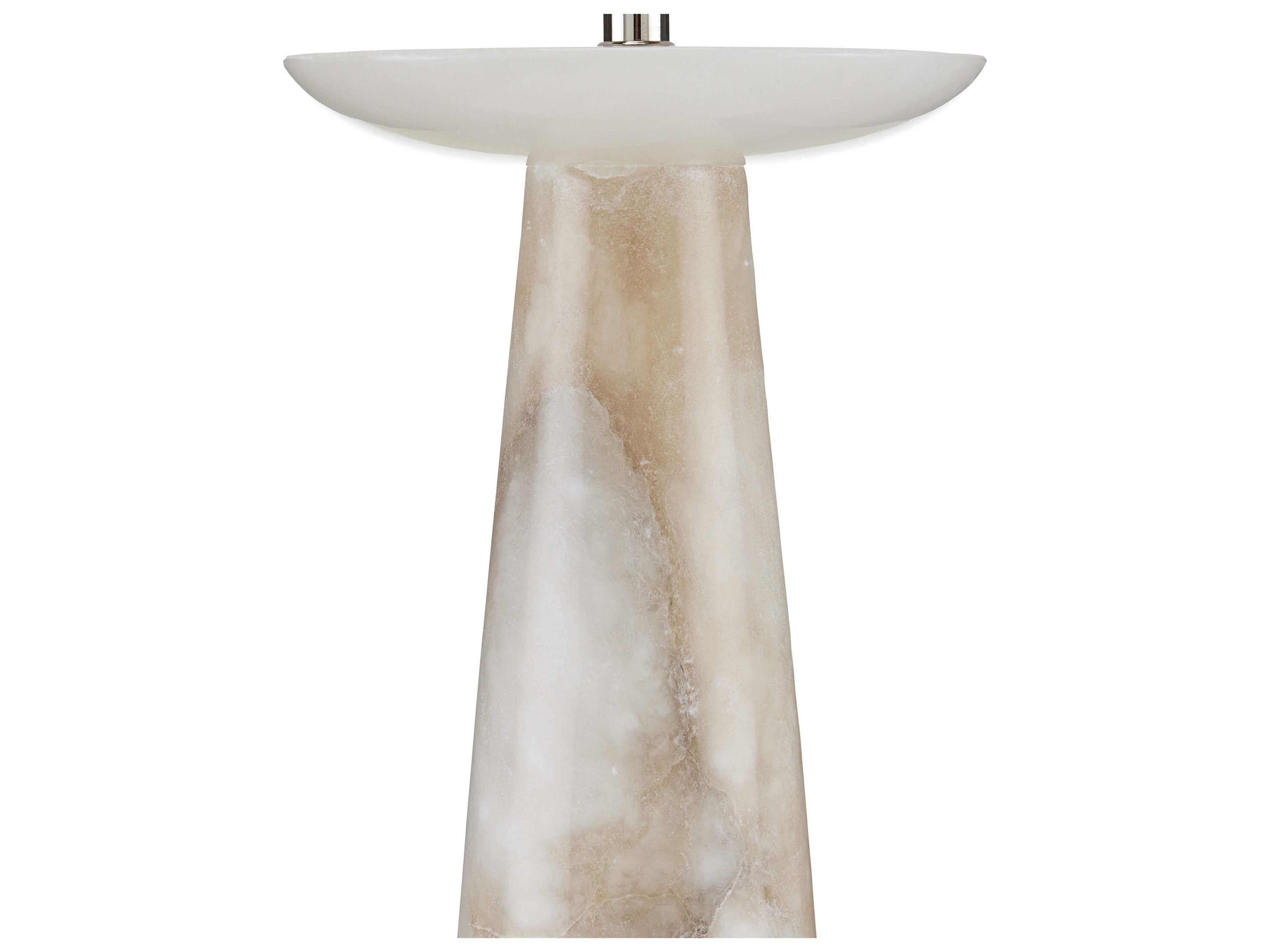 Currey & Company Pharos Natural Linen White Buffet Lamp