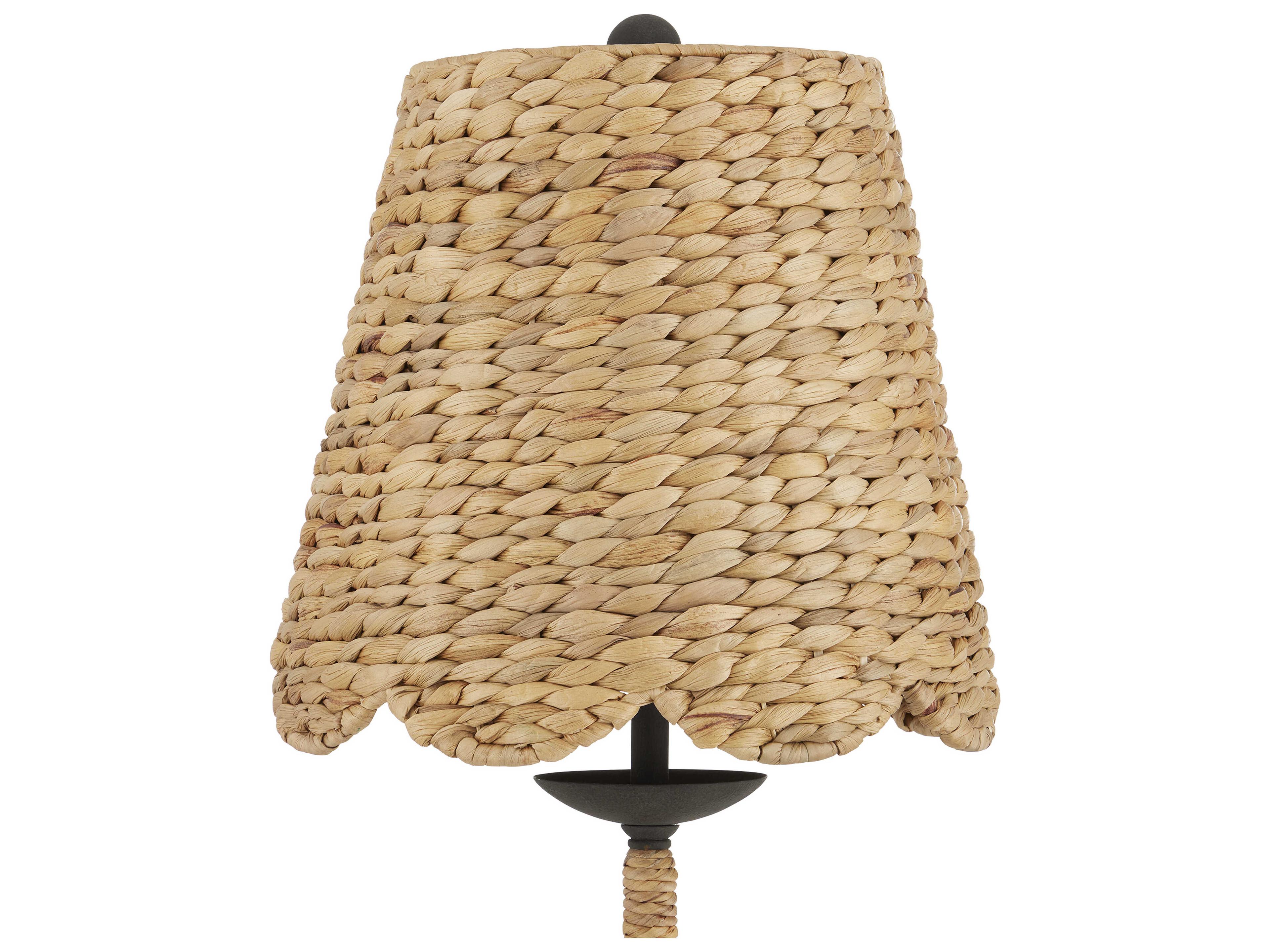 Currey & Company Annabelle Natural Mole Black Water Hyacinth Brown Buffet Lamp