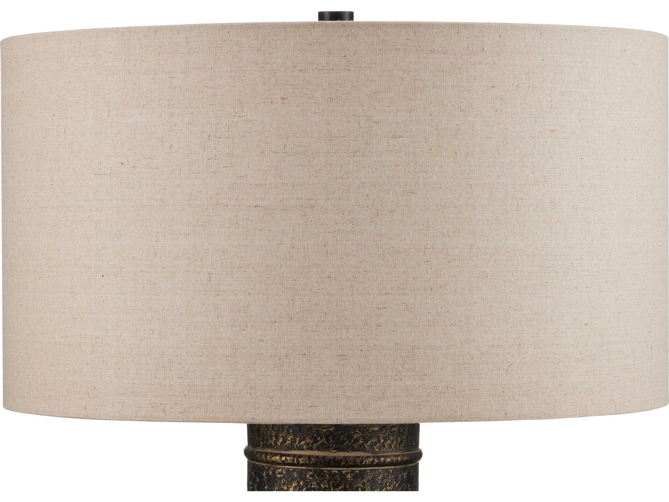 Currey & Company Braille Antique Brass Natural Linen Buffet Lamp