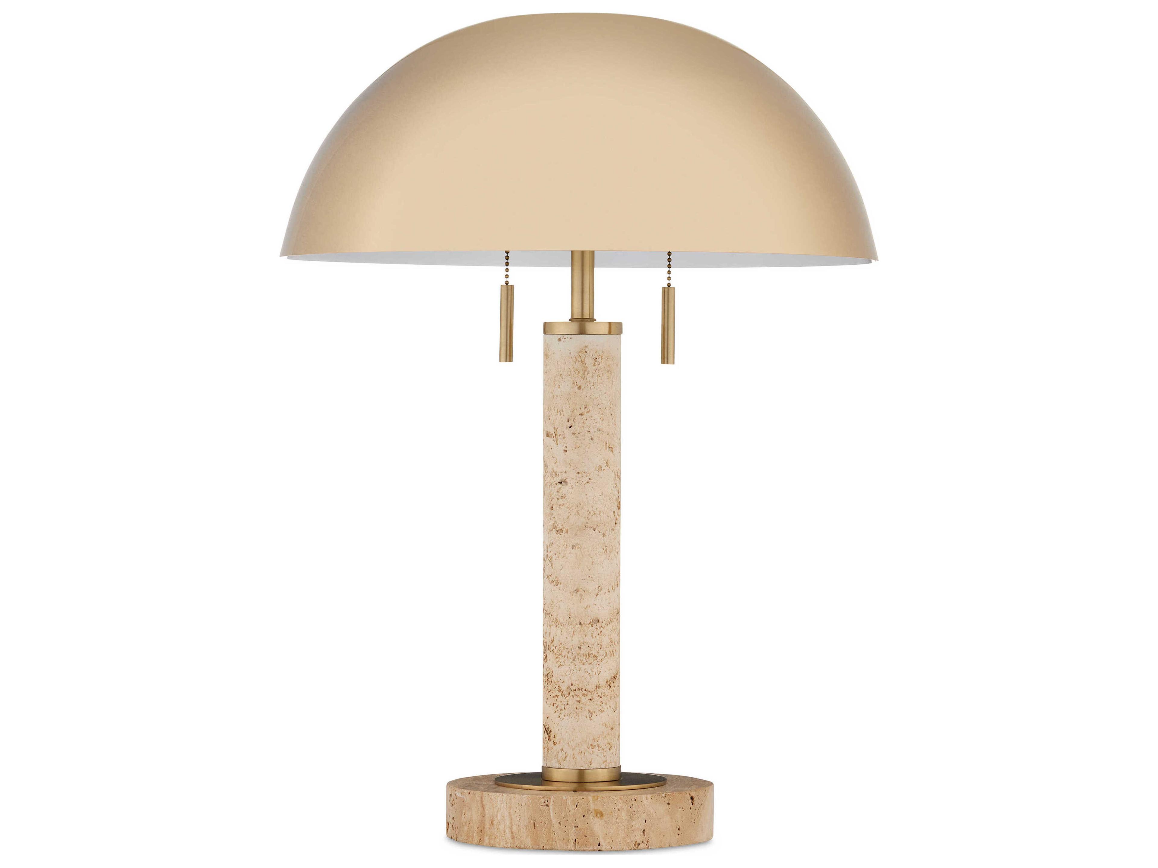 Currey & Company Miles Brass Natural Metal Table Lamp