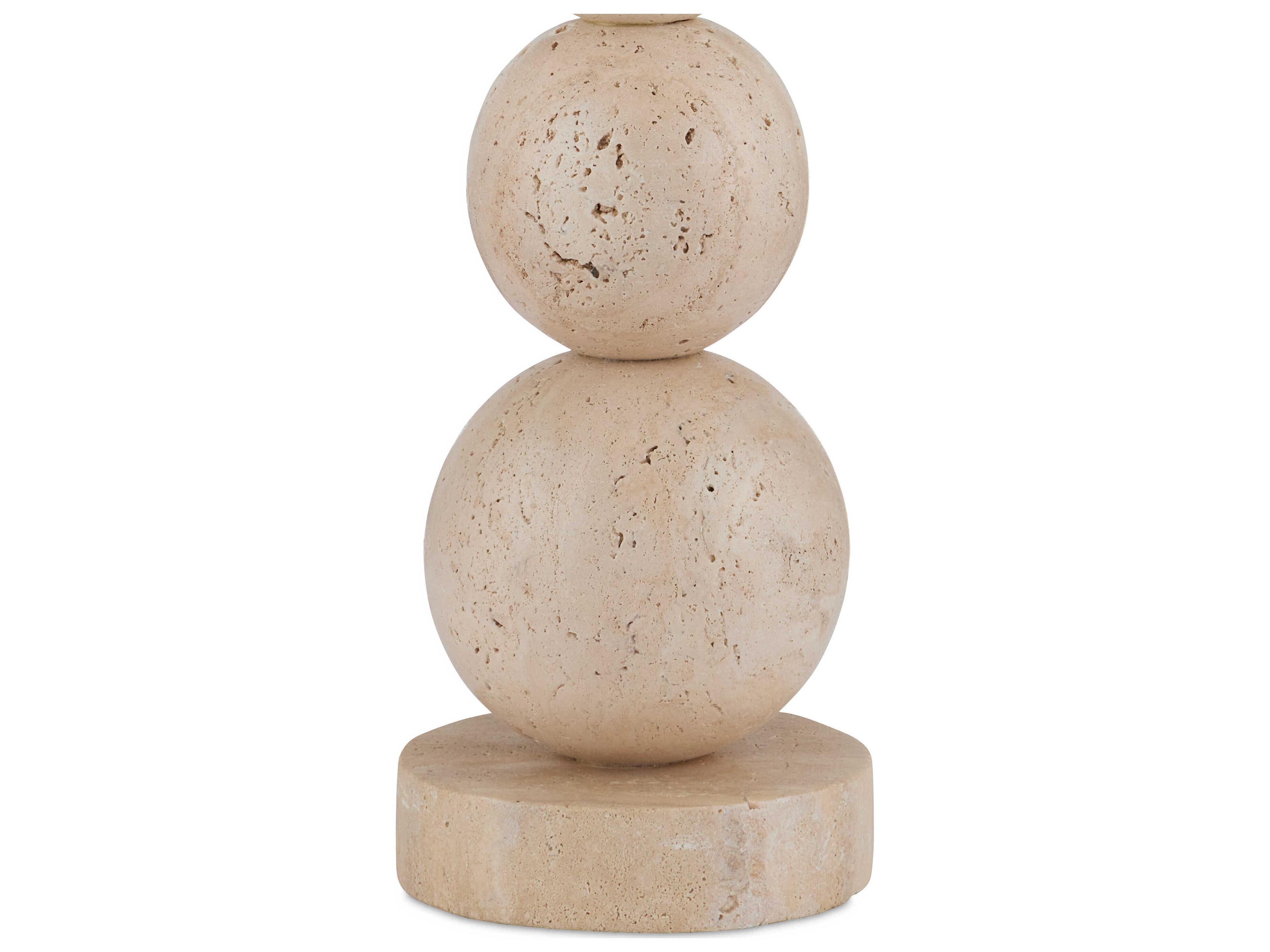 Currey & Company Niobe Natural Flax Linen White Buffet Lamp