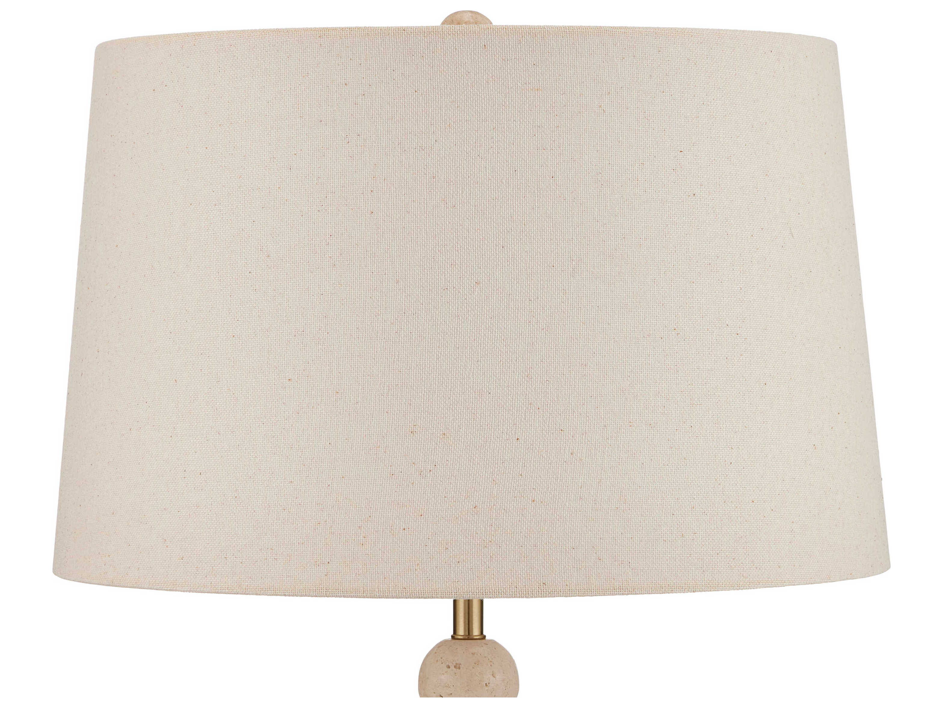 Currey & Company Niobe Natural Flax Linen White Buffet Lamp