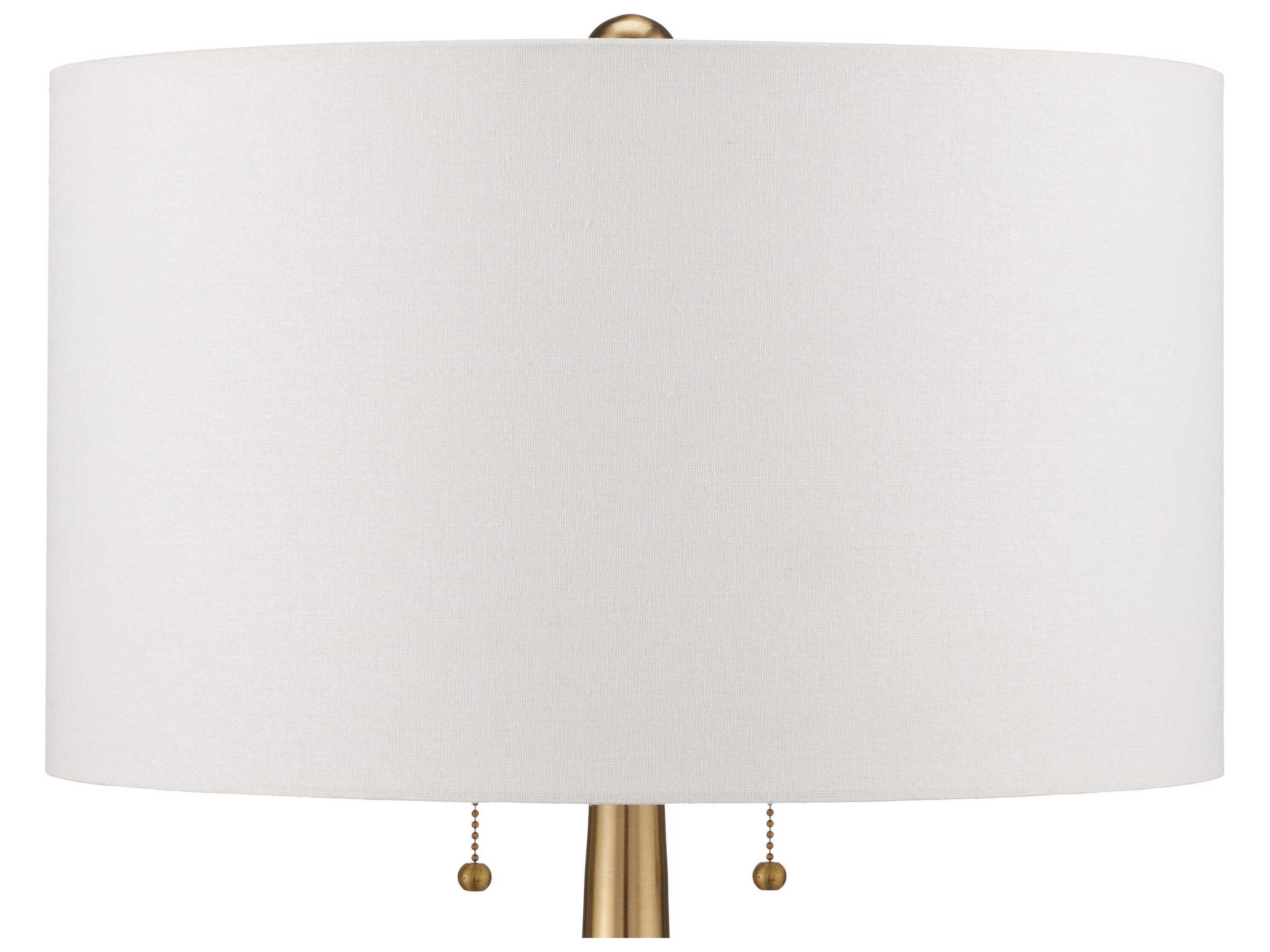 Currey & Company Jebel Natural Brushed Brass Beige Linen Table Lamp