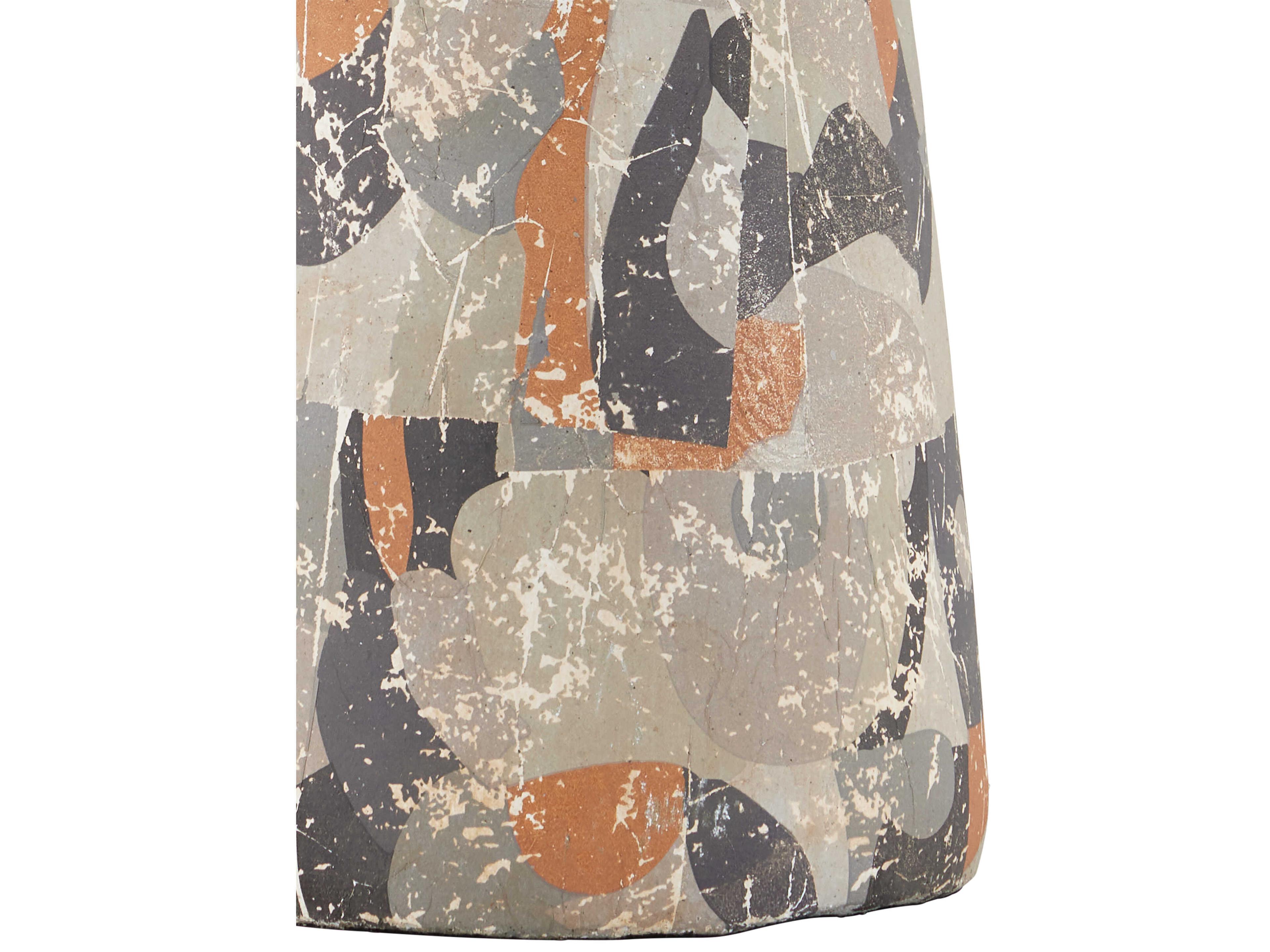 Currey & Company Oldwalls Charcoal Gray Matte Black Brown Natural Linen Buffet Lamp