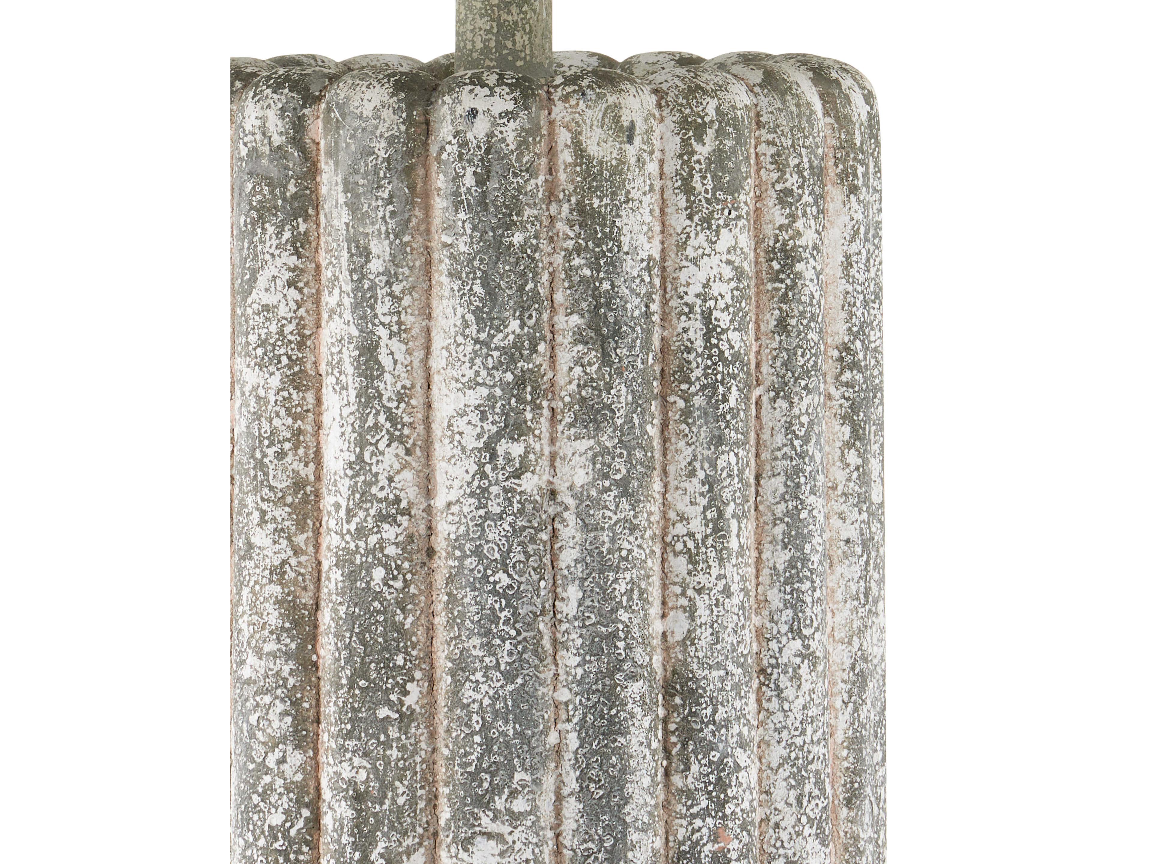 Currey & Company Boudoirs Dark Gray Natural Linen Buffet Lamp