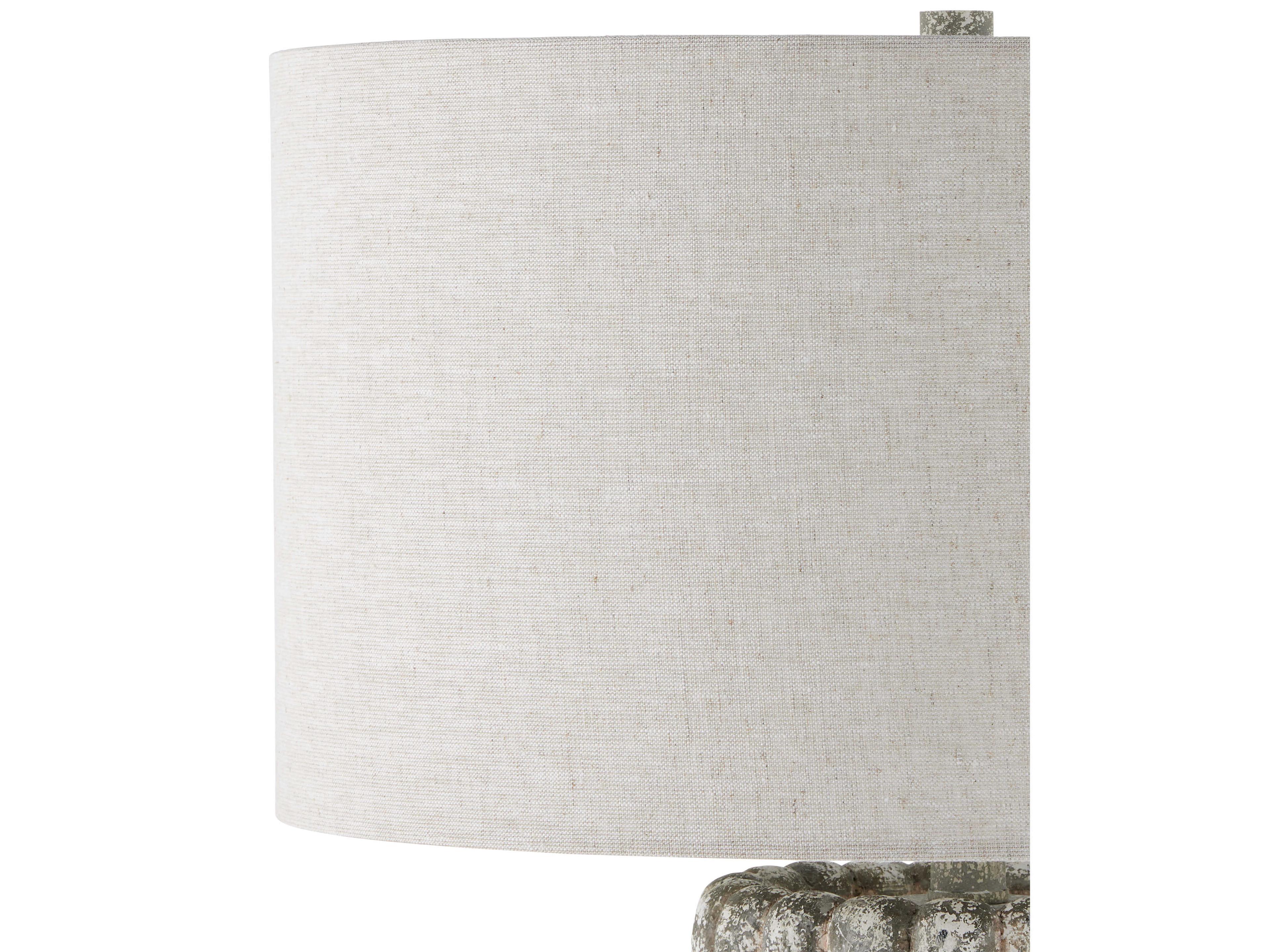 Currey & Company Boudoirs Dark Gray Natural Linen Buffet Lamp