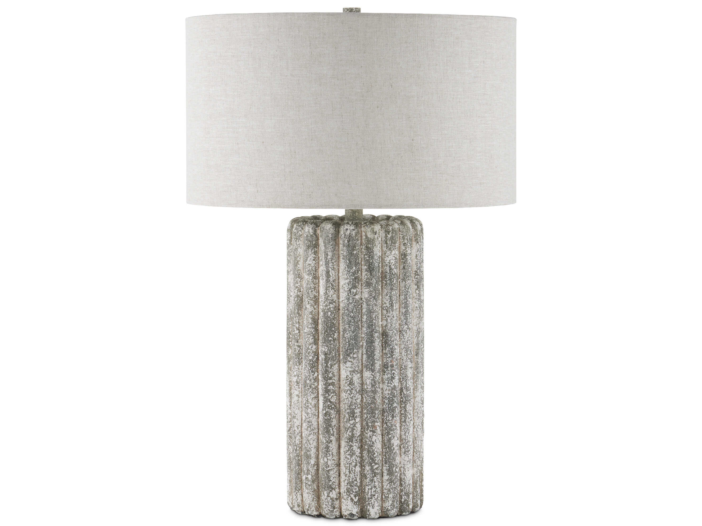Currey & Company Boudoirs Dark Gray Natural Linen Buffet Lamp