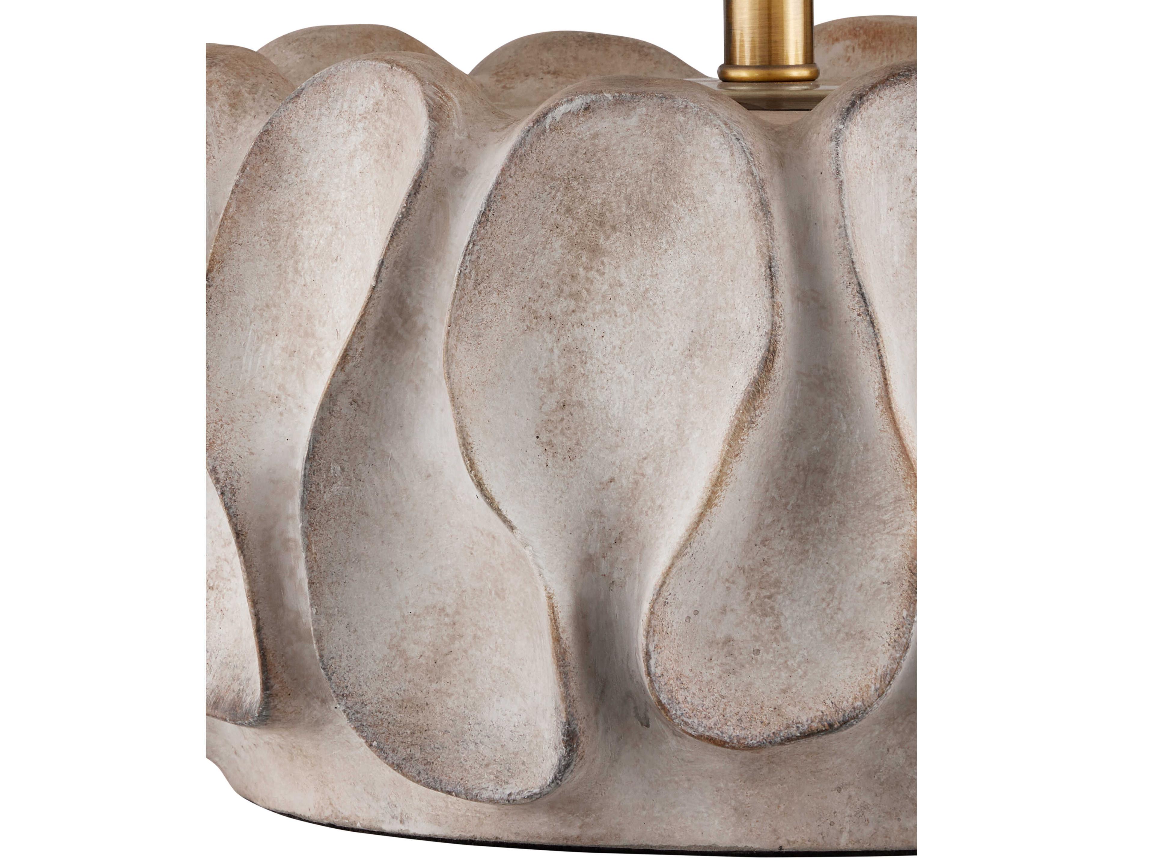 Currey & Company Weststrand Beige Linen Gray Table Lamp