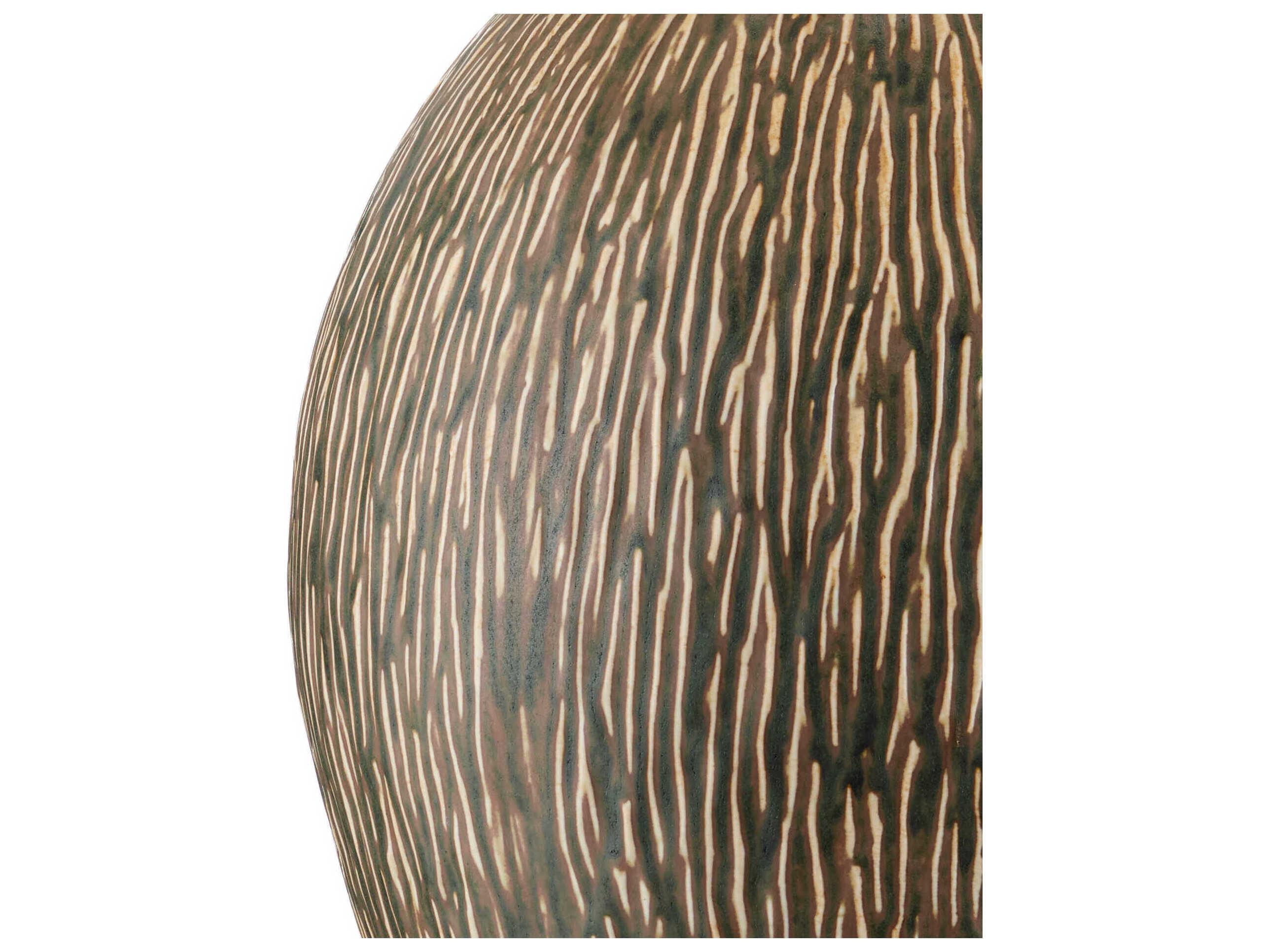 Currey & Company Hildreth Light Beige Linen Green Buffet Lamp