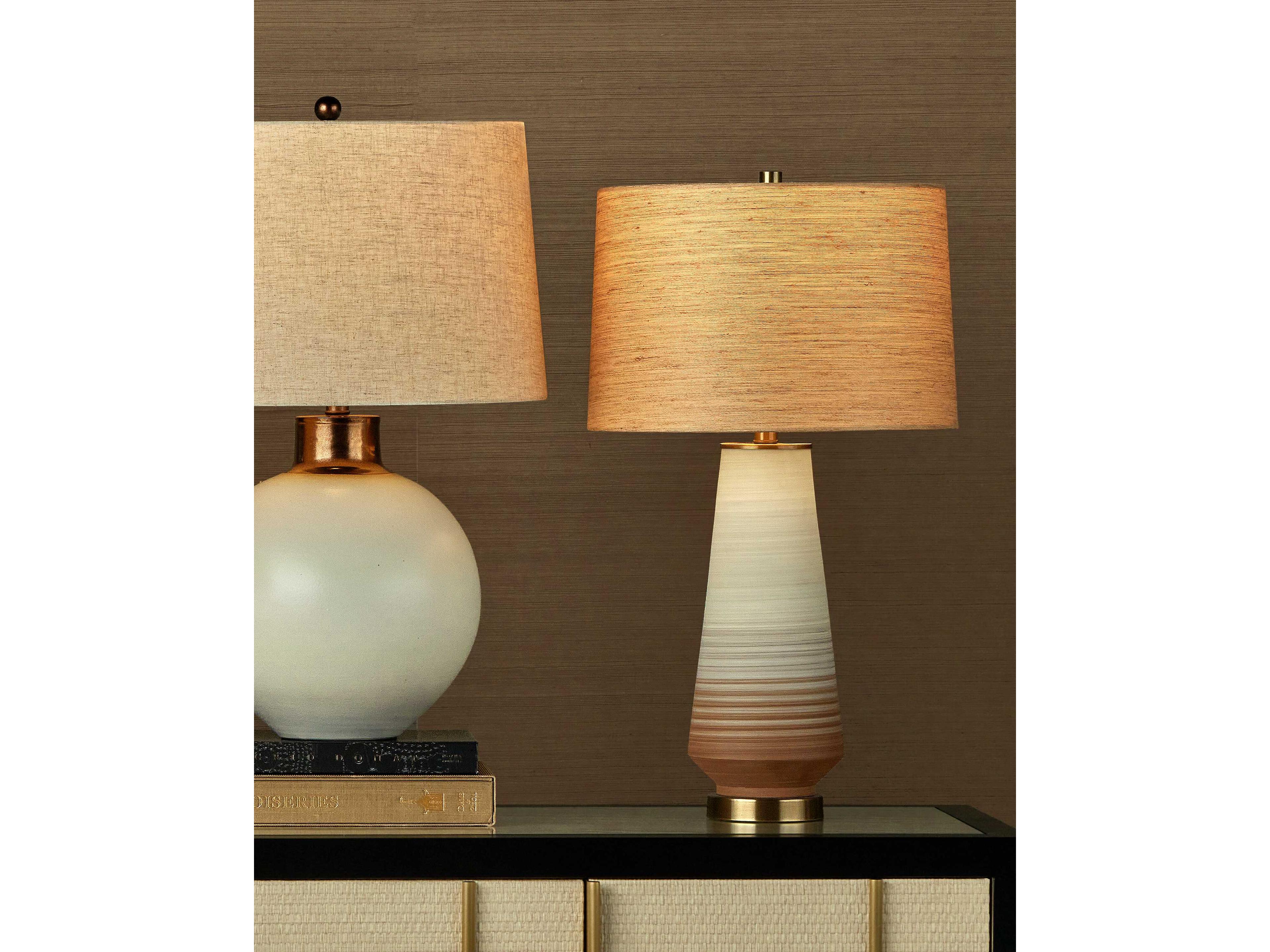 Currey & Company Geologie Brown Natural Rope Buffet Lamp