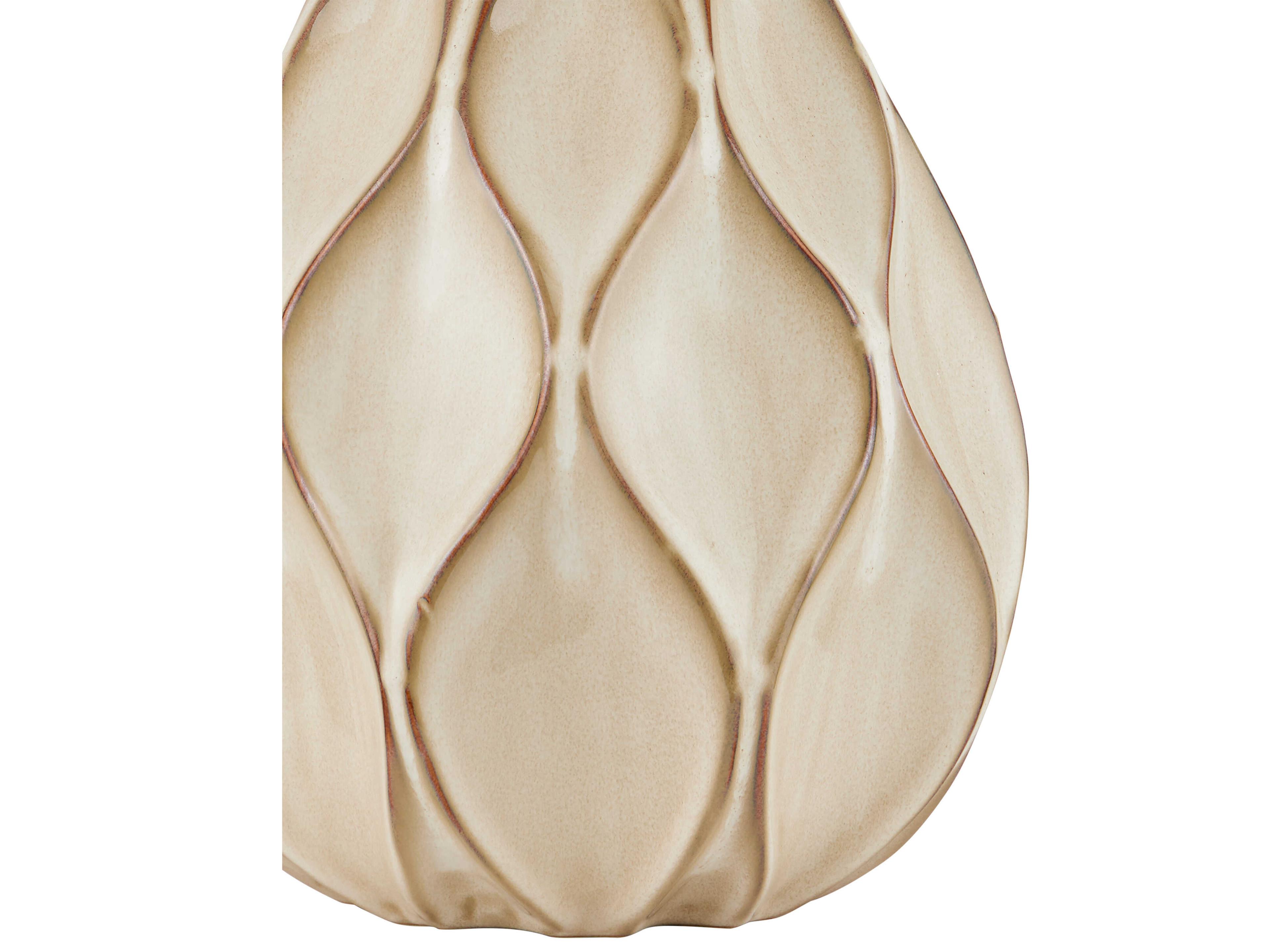 Currey & Company Edgemoor Beige Dark Brown Light Antique Brass Off White Table Lamp