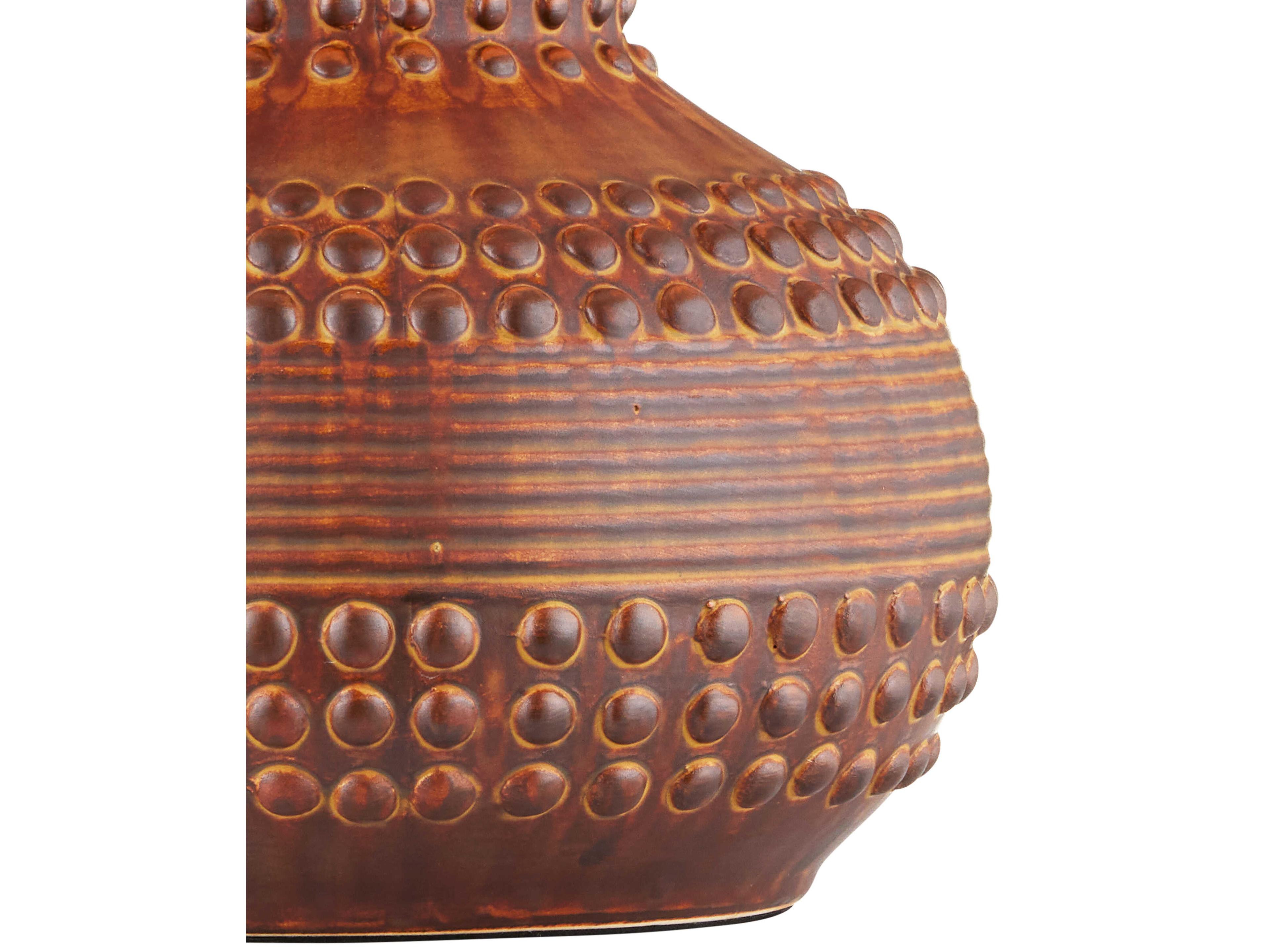 Currey & Company Atamo Dark Brown Rustic Black Natural Raffia Table Lamp