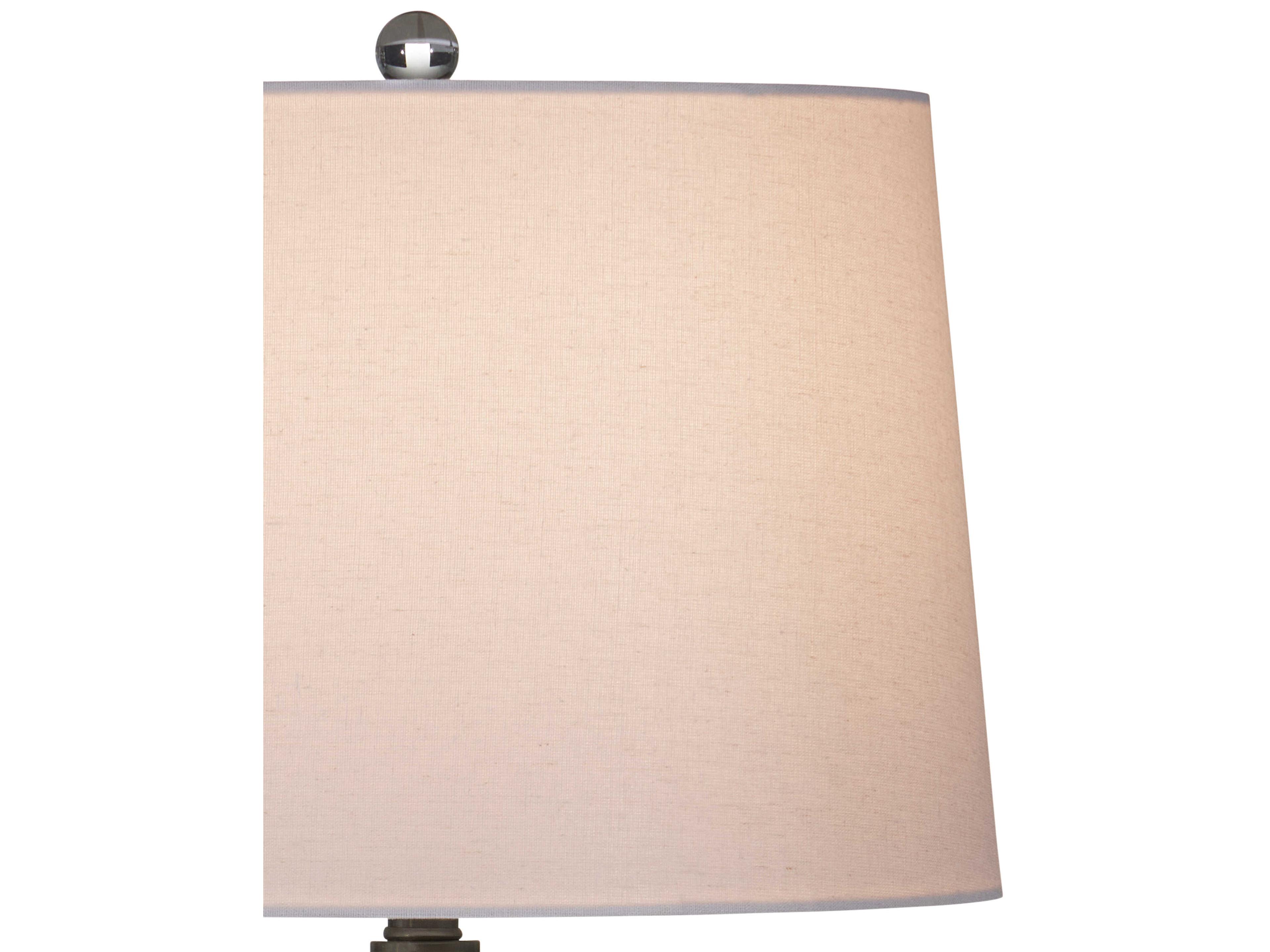 Currey & Company Anjou White Linen Green Buffet Lamp