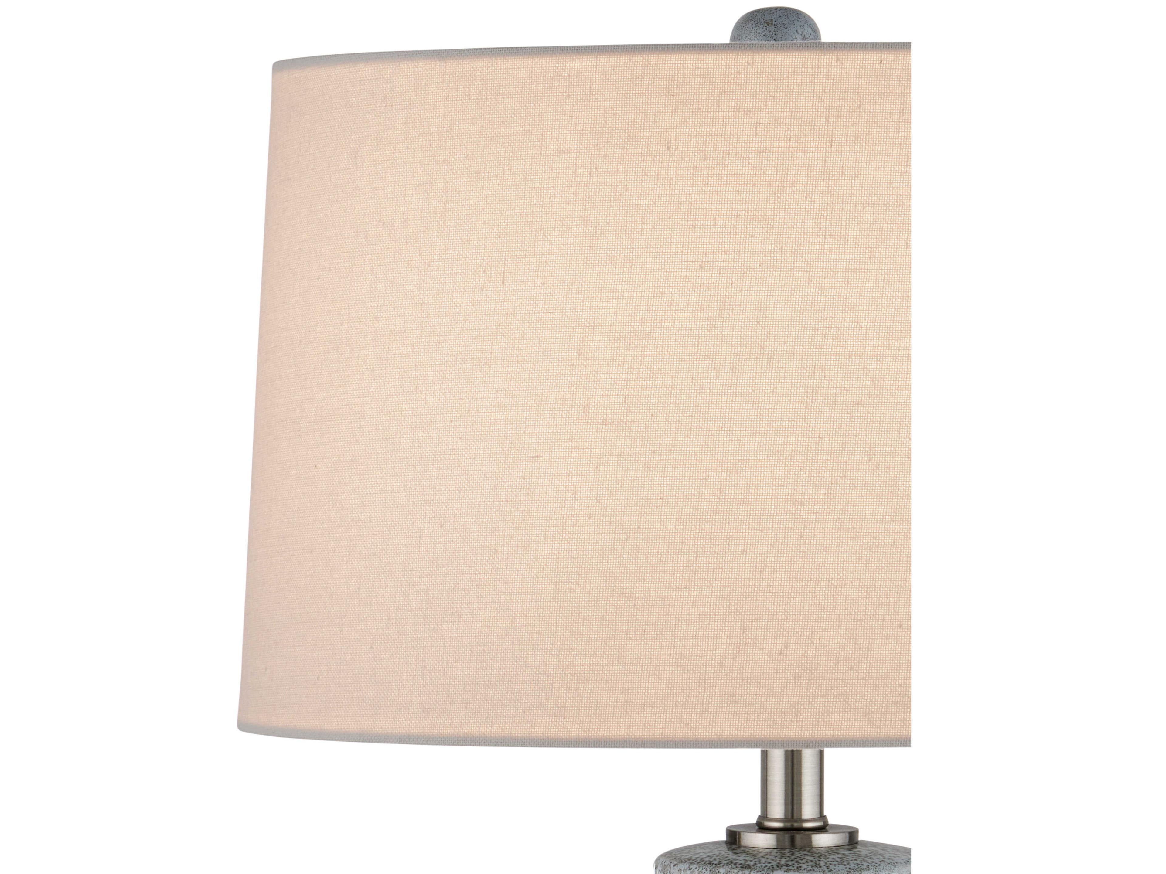 Currey & Company Fidella Reactive Black White Brushed Nickel Gray Table Lamp
