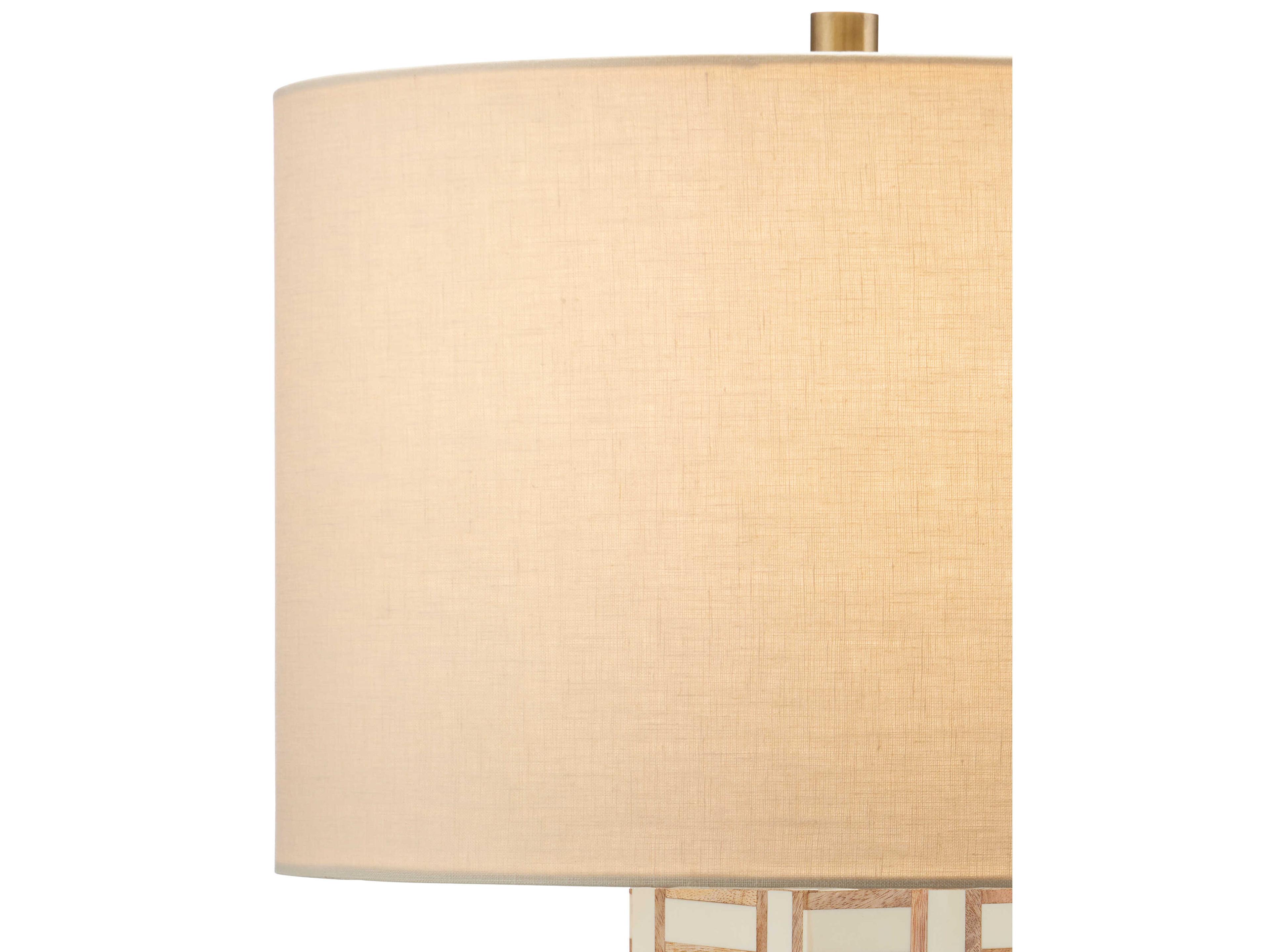 Currey & Company Aarna Natural Ivory Light Beige Linen Off White Buffet Lamp