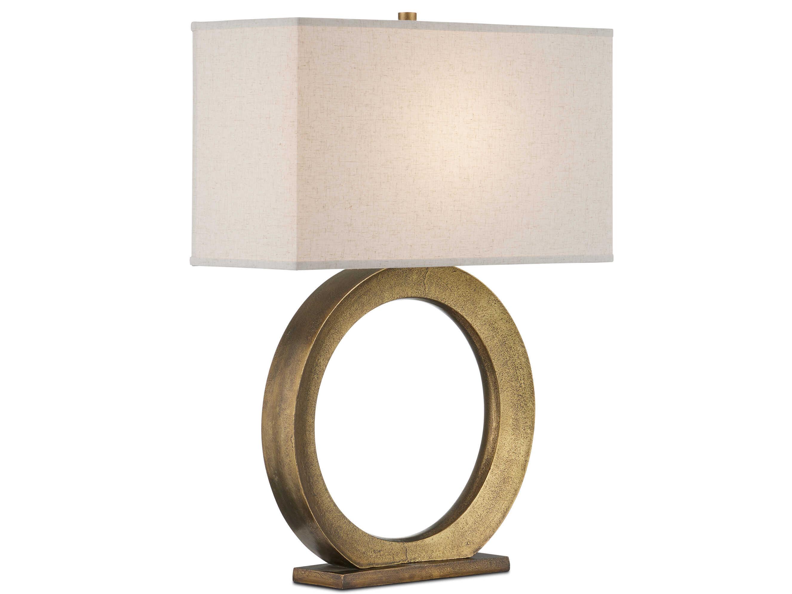 Currey & Company Cercle Dark Antique Brass Buffet Lamp