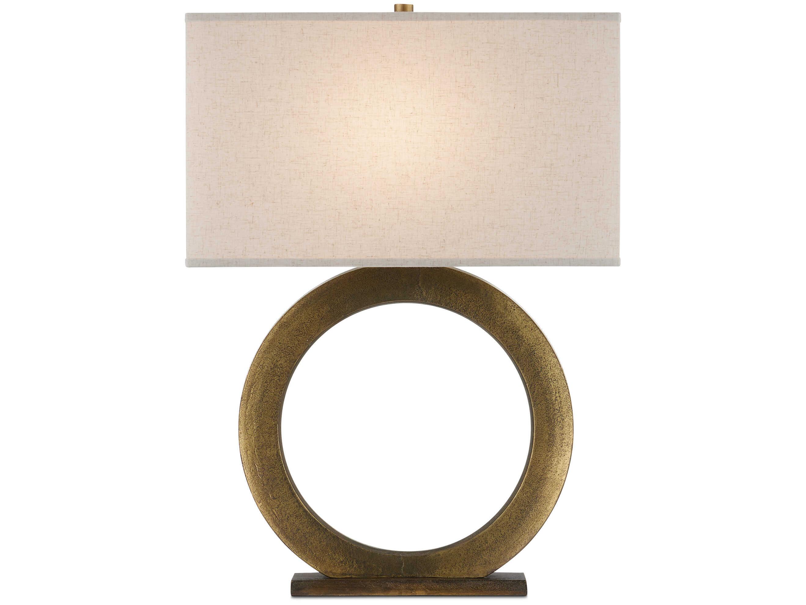 Currey & Company Cercle Dark Antique Brass Buffet Lamp