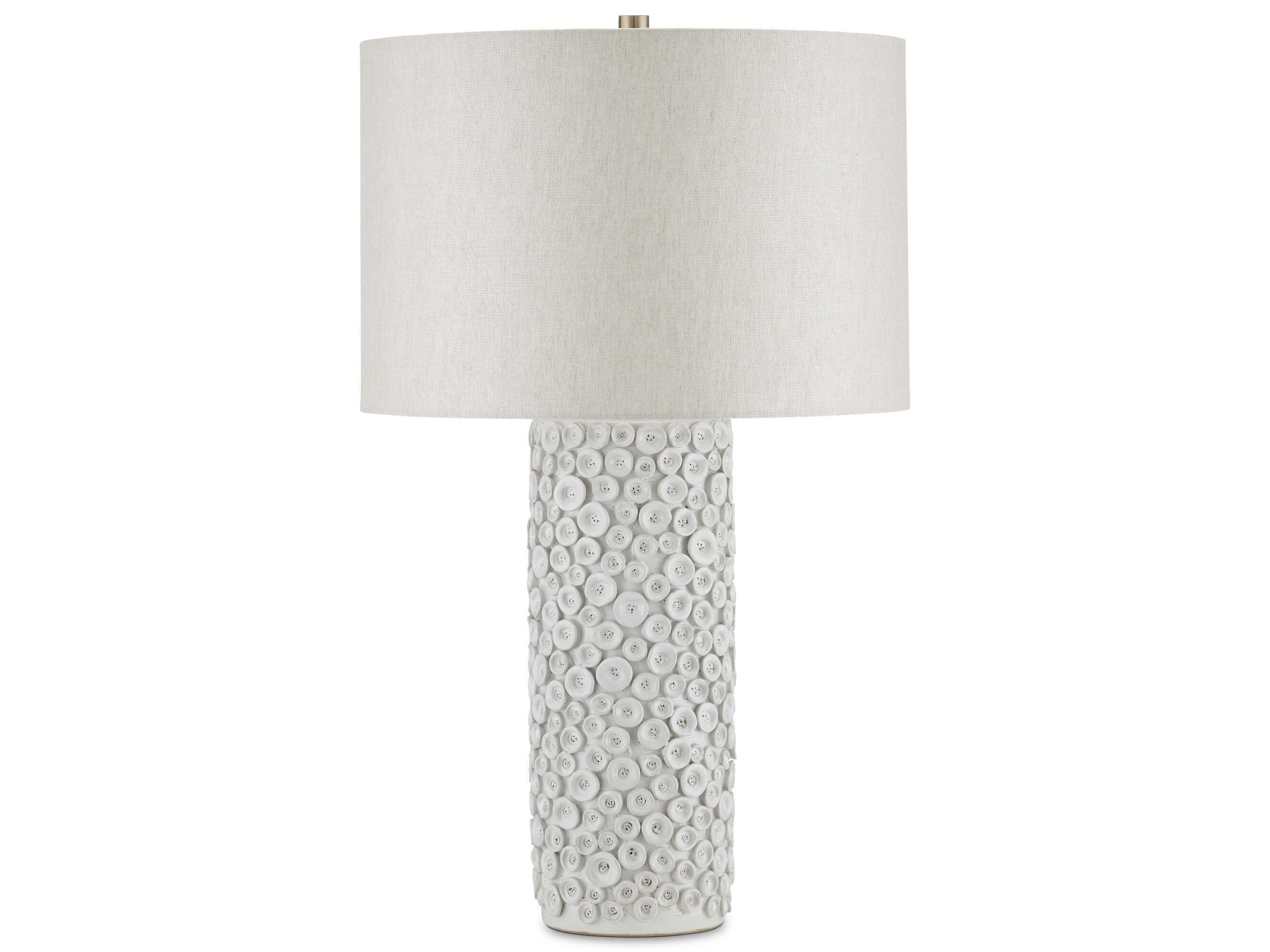 Currey & Company Buttons White Buffet Lamp