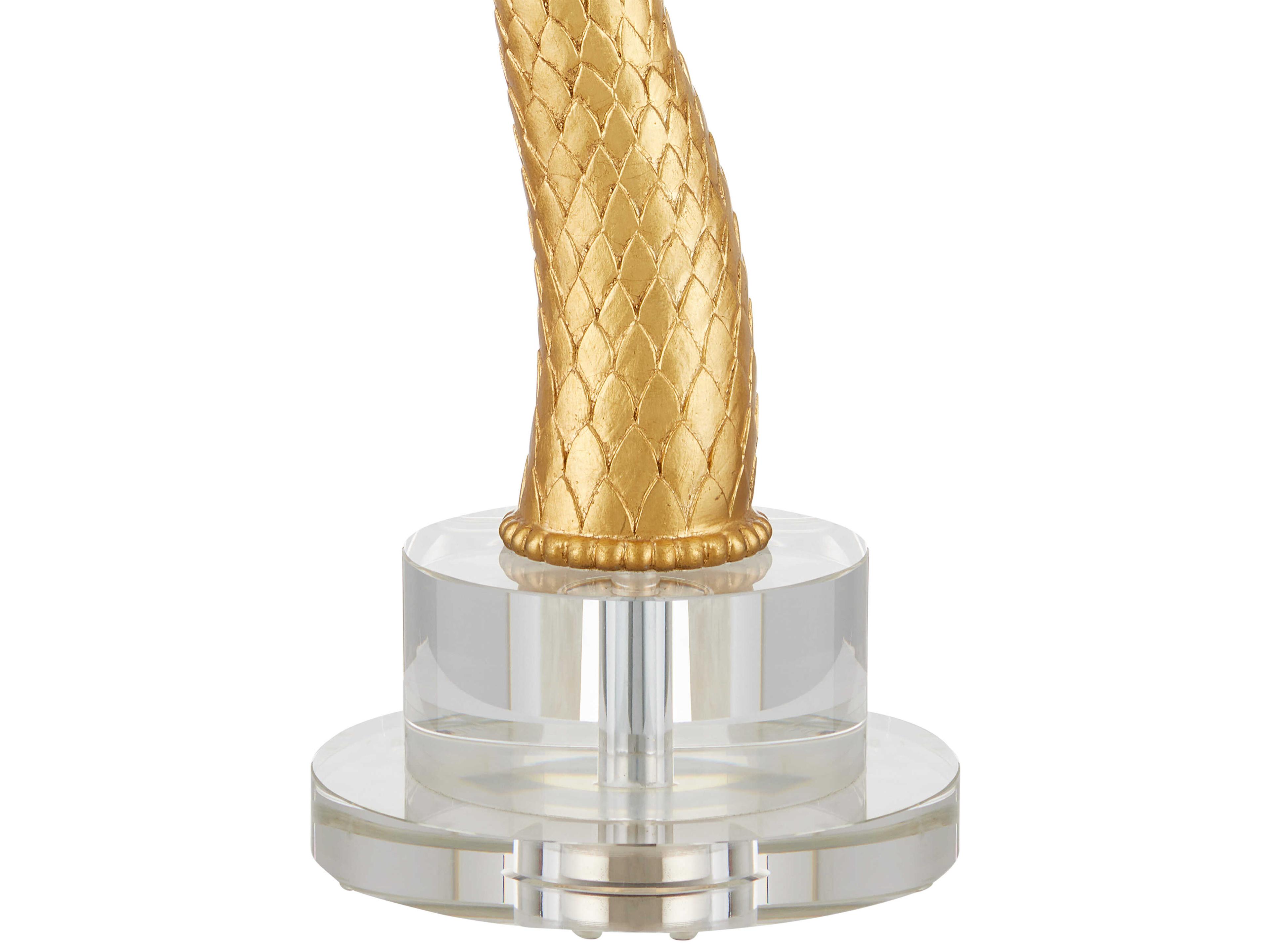 Currey & Company Mazari Contemporary Gold Leaf Buffet Lamp