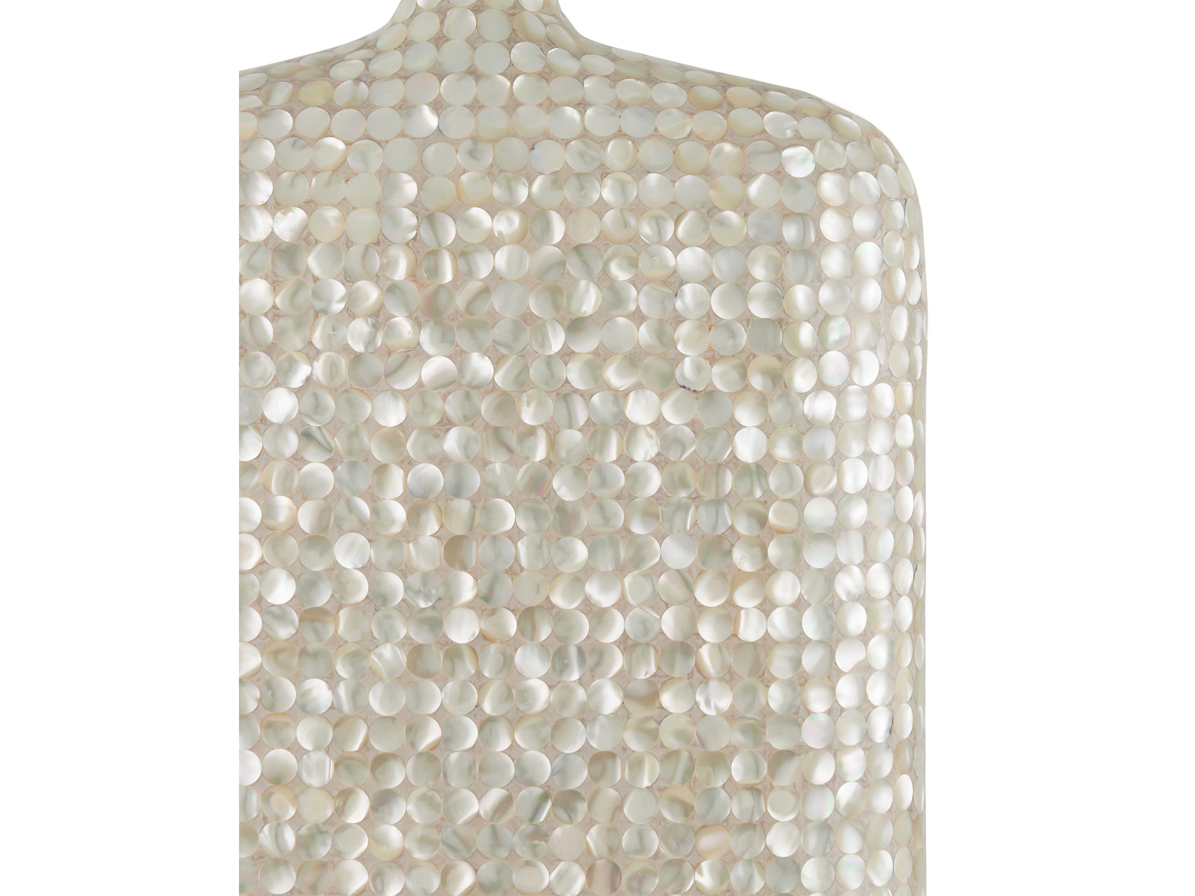 Currey & Company Gerri White Linen Buffet Lamp