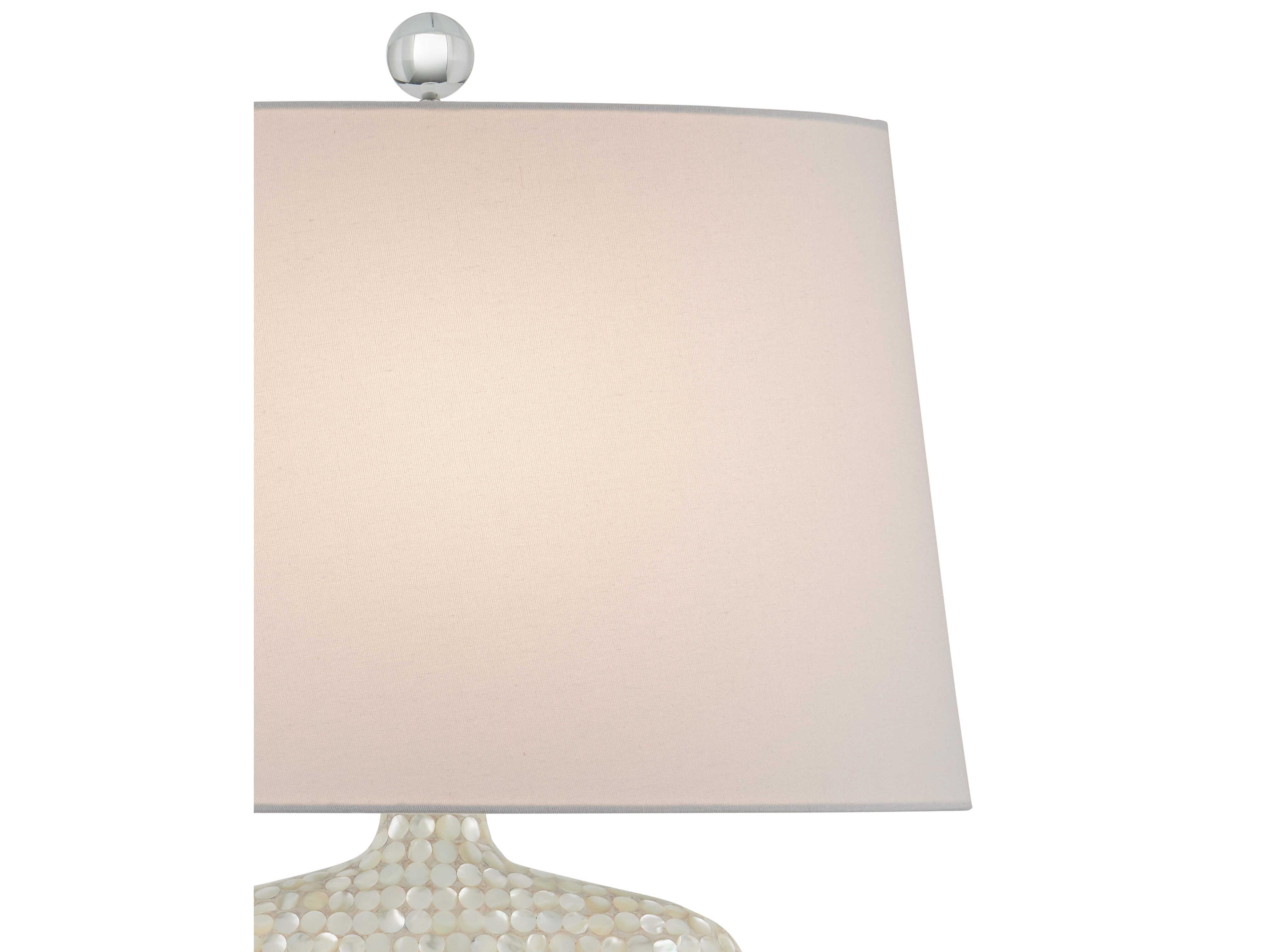 Currey & Company Gerri White Linen Buffet Lamp