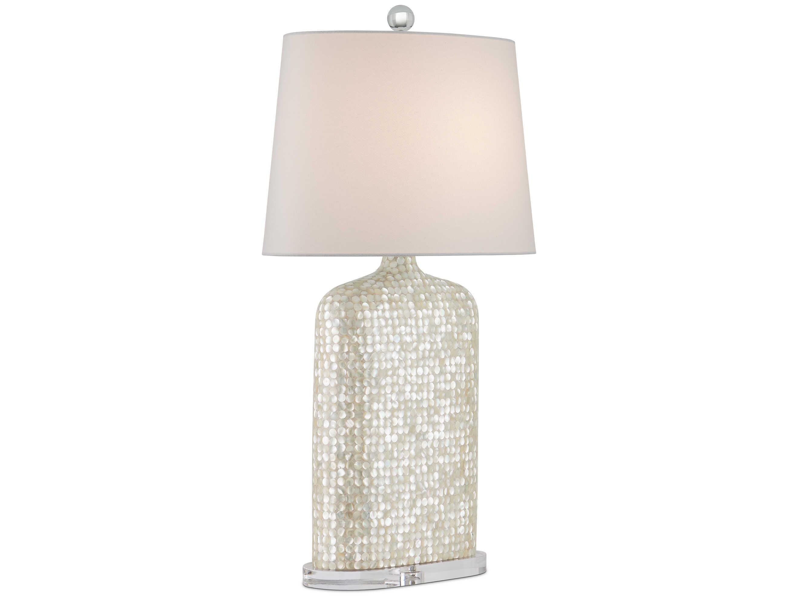 Currey & Company Gerri White Linen Buffet Lamp