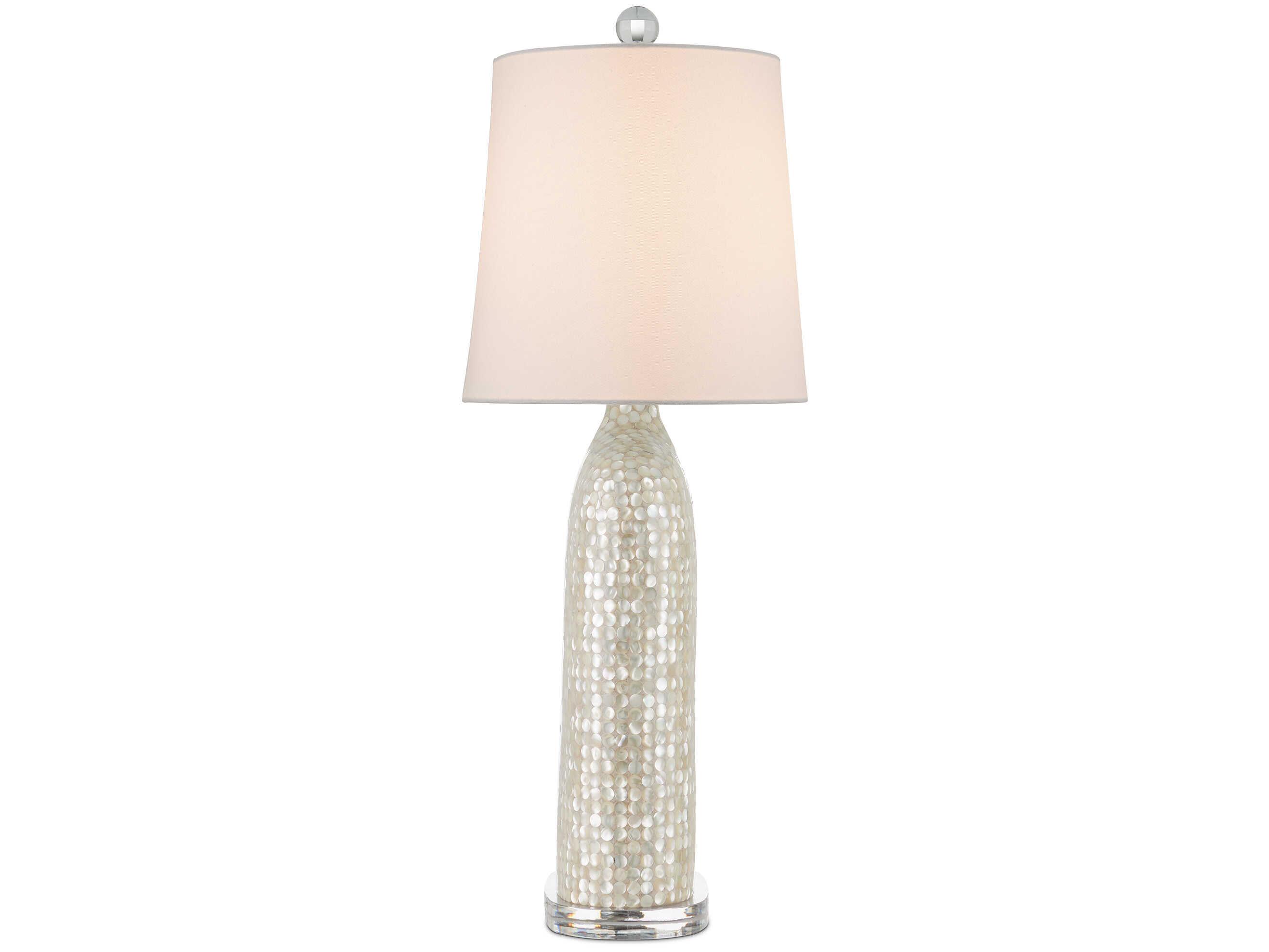 Currey & Company Gerri White Linen Buffet Lamp