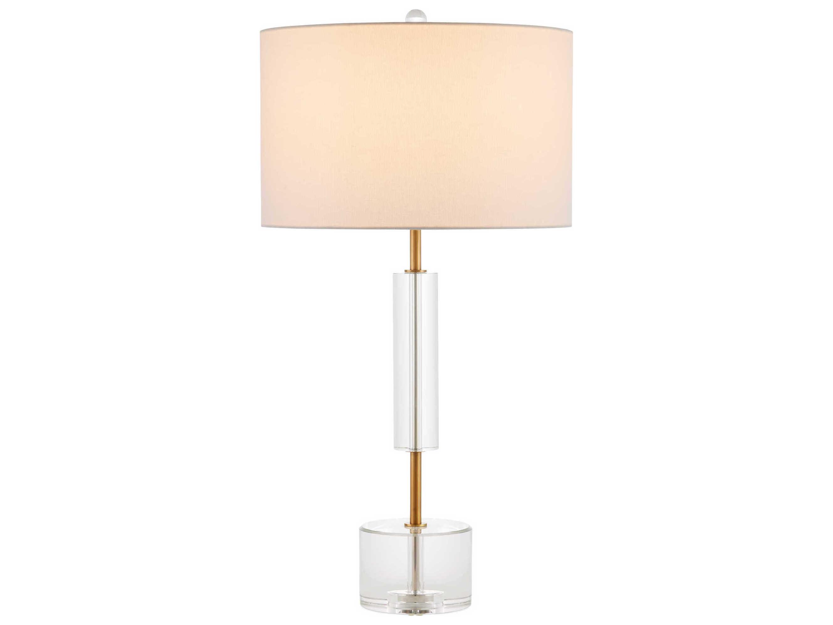 Currey & Company Deville Clear Antique Brass Buffet Lamp