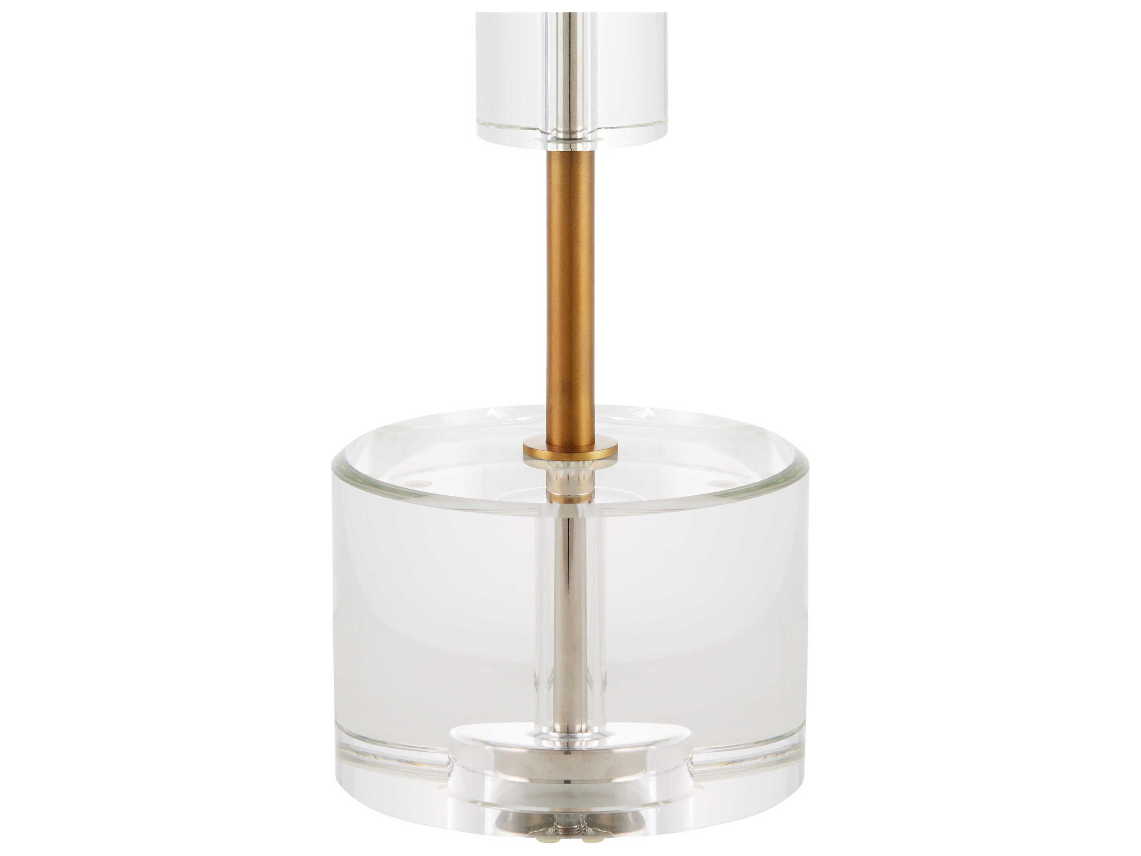 Currey & Company Deville Clear Antique Brass Buffet Lamp