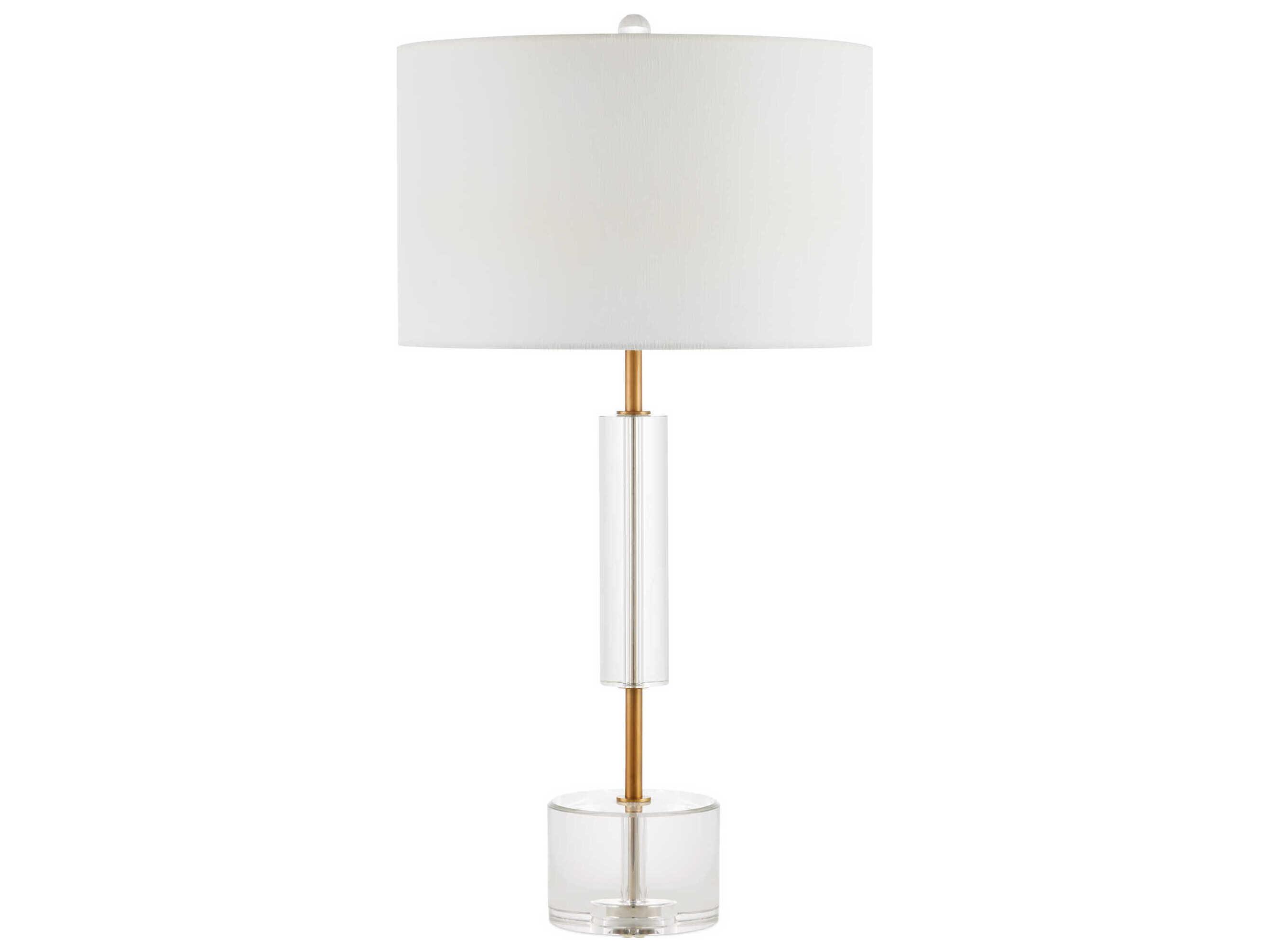 Currey & Company Deville Clear Antique Brass Buffet Lamp