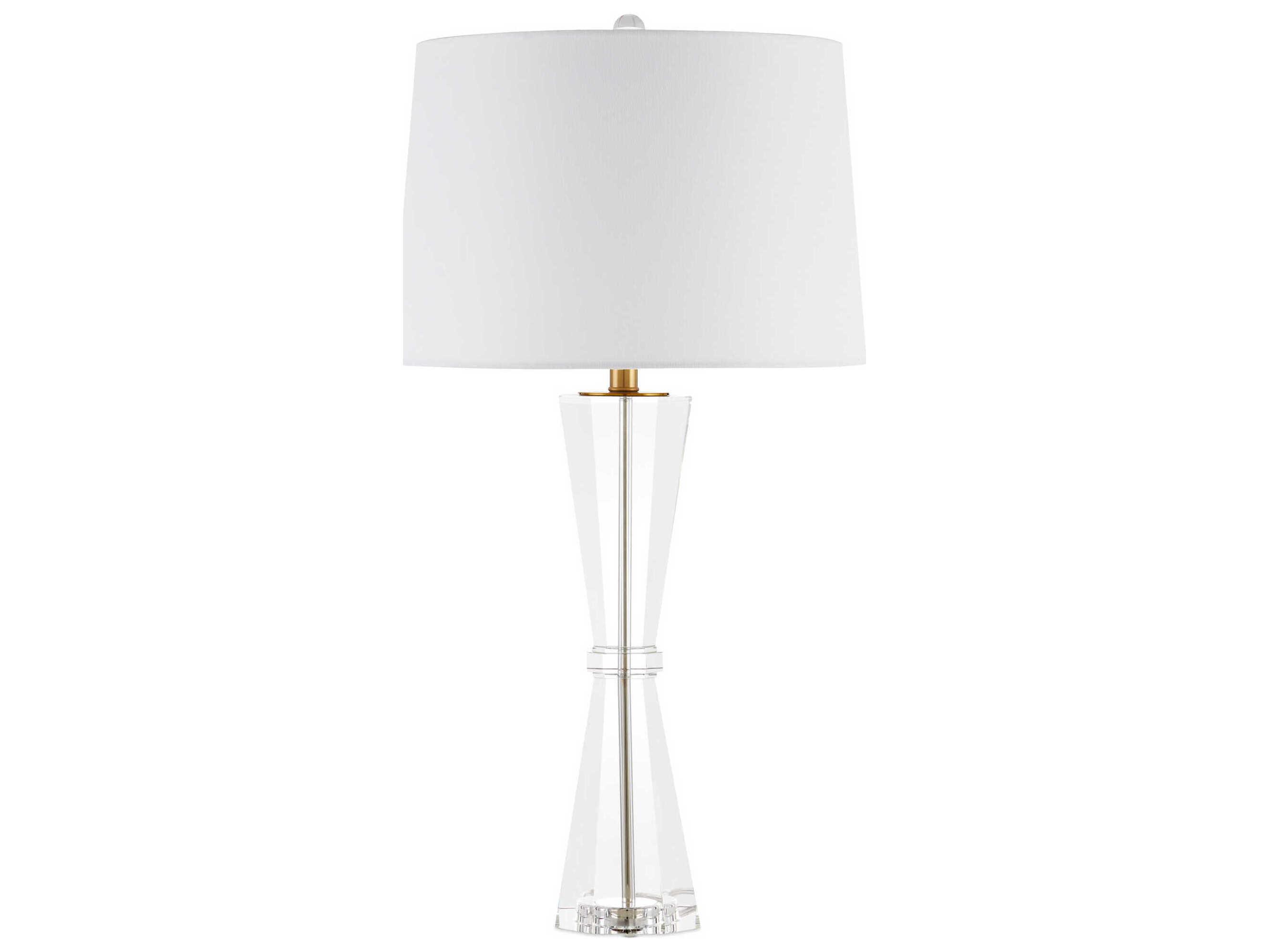 Currey & Company Duveen Clear Polished Brass Buffet Lamp