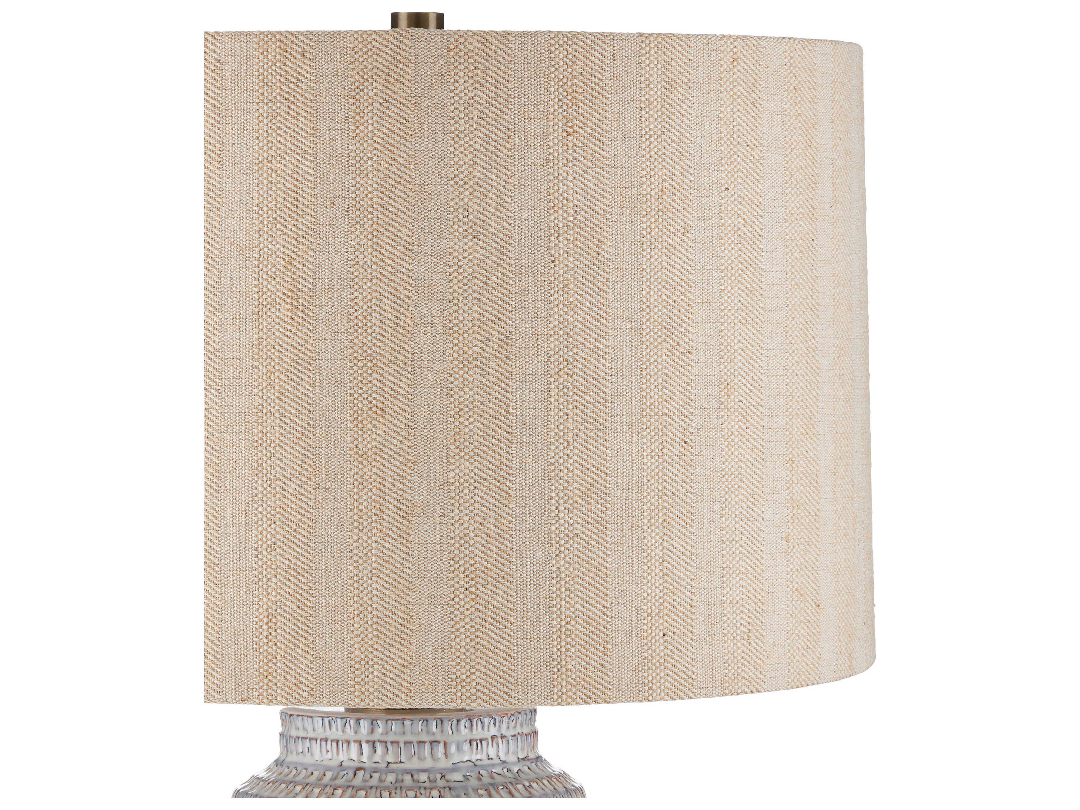 Currey & Company Owen Natural Textured Linen Brown Buffet Lamp