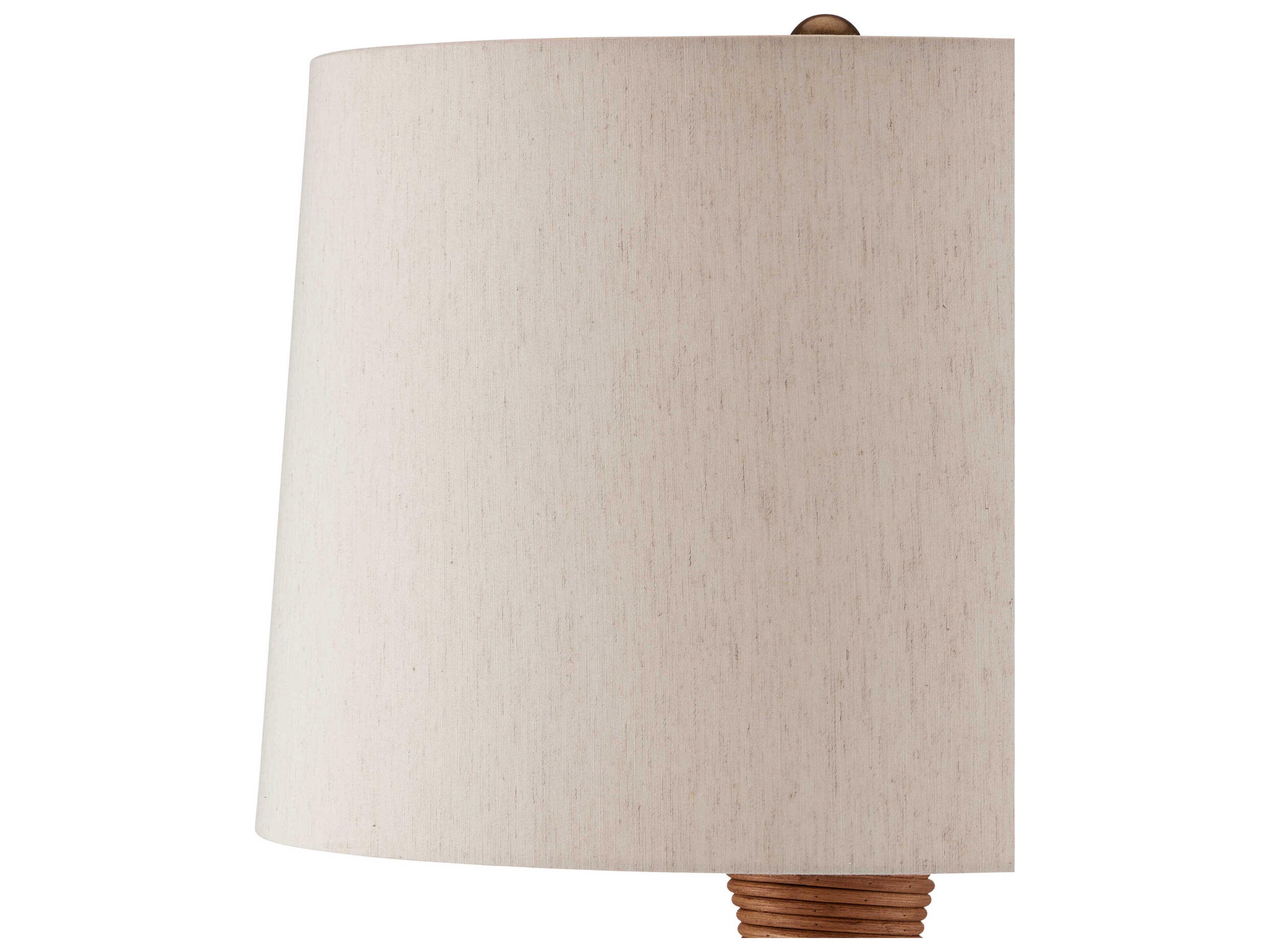 Currey & Company Susel Natural Antique Brass Linen Brown Buffet Lamp