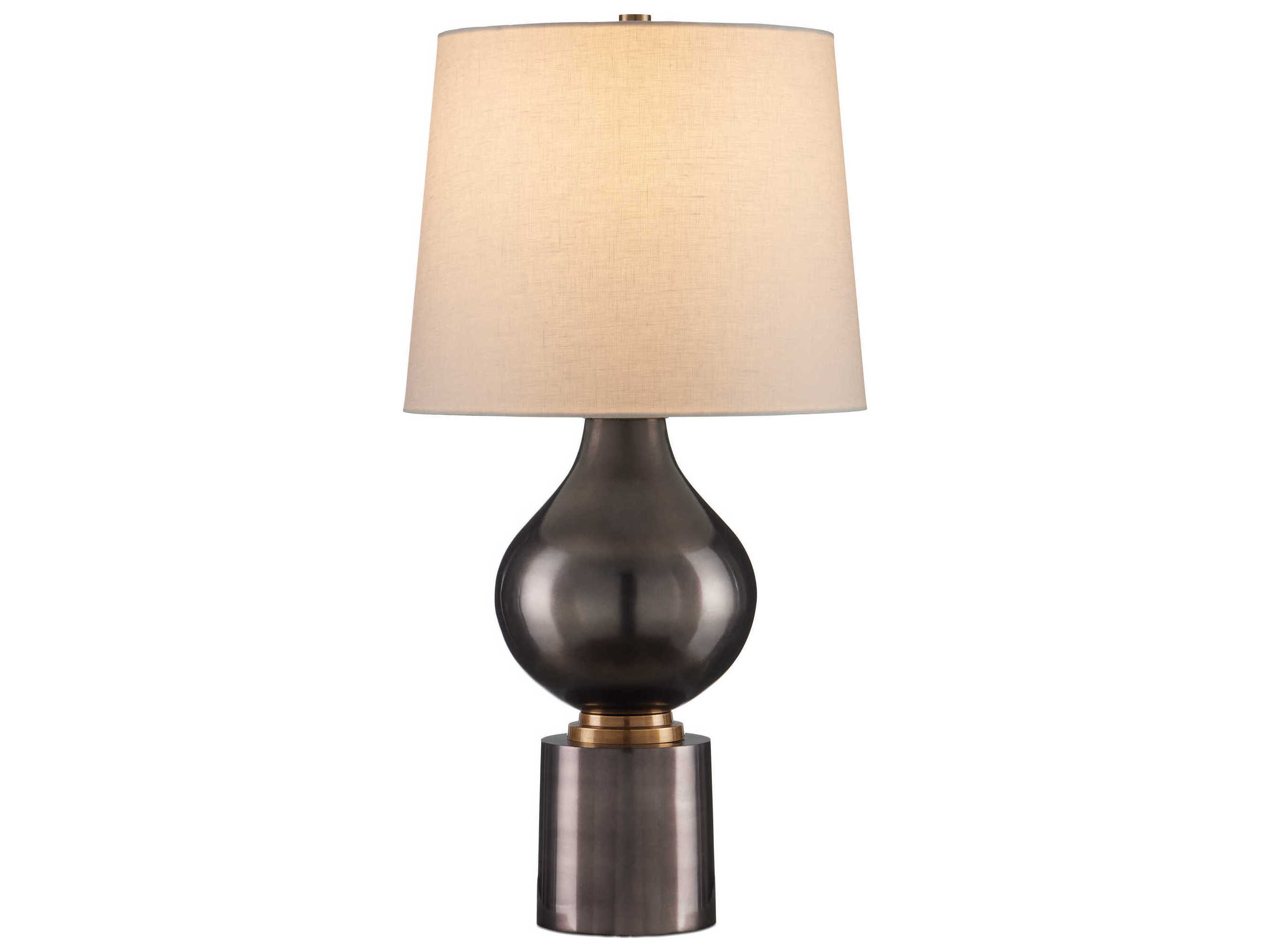 Currey & Company Tamerlane Black Nickel Vintage Brass Buffet Lamp