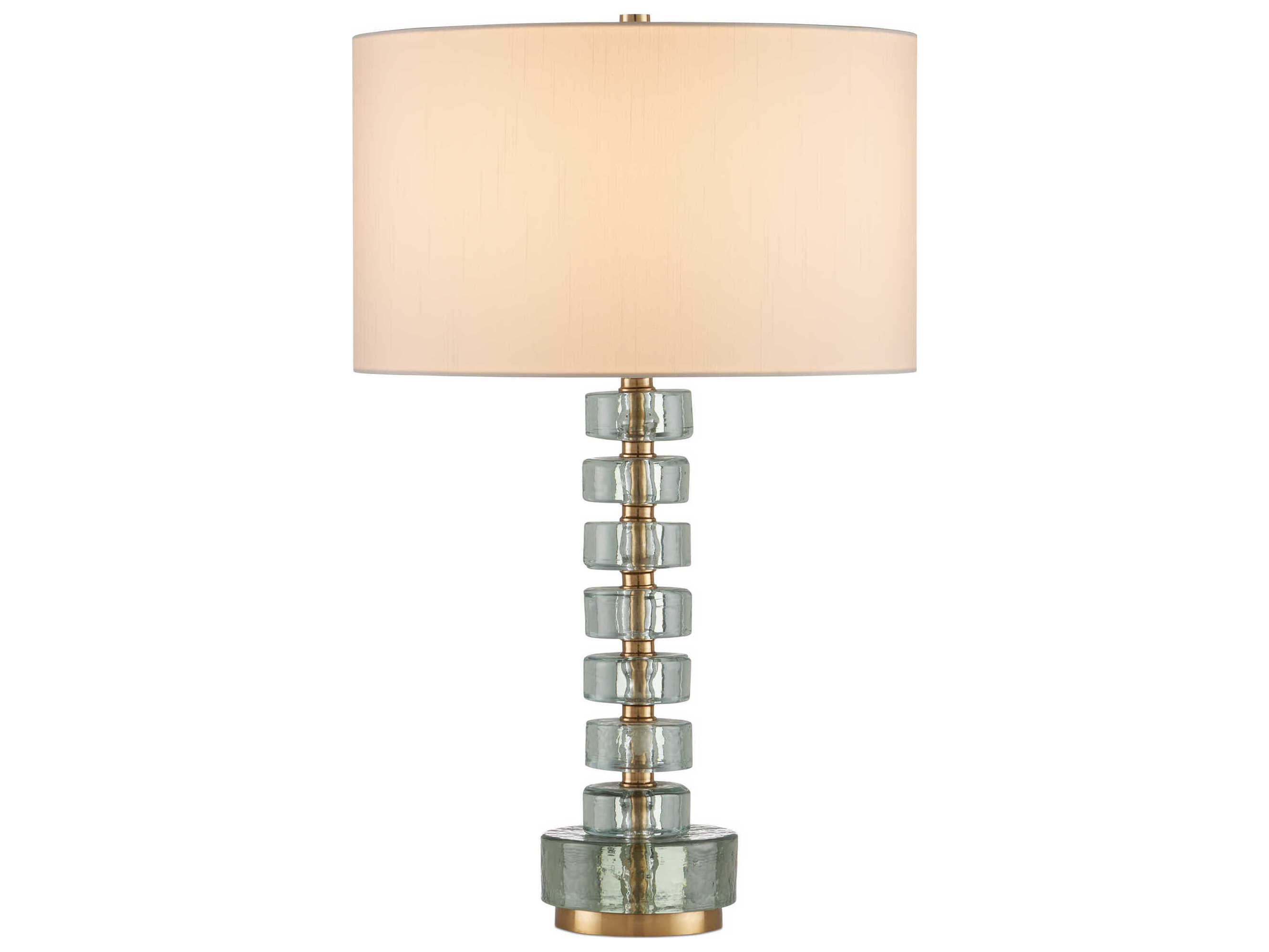 Currey & Company Mystras Clear Antique Brass Buffet Lamp